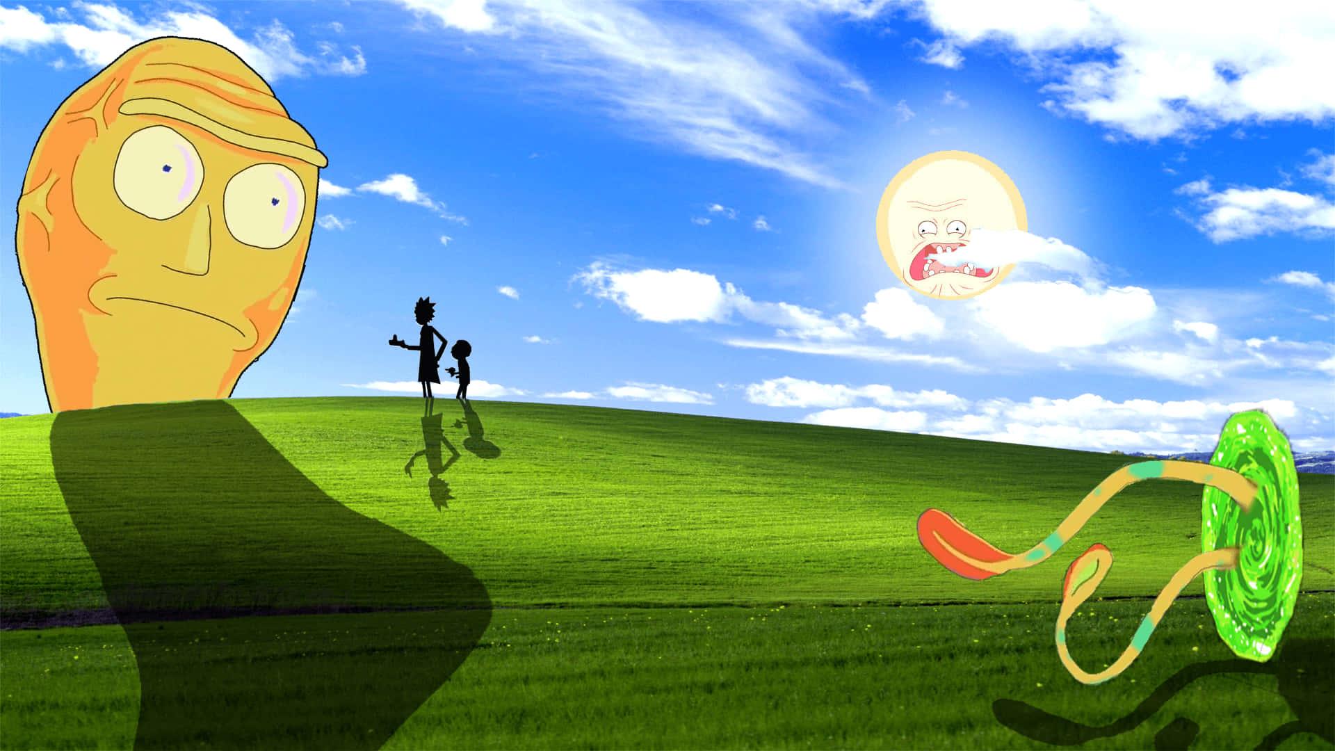 Enjoy this Windows XP background filled with mesmerizing 3-D color bursts — 1920x1080 wallpaper