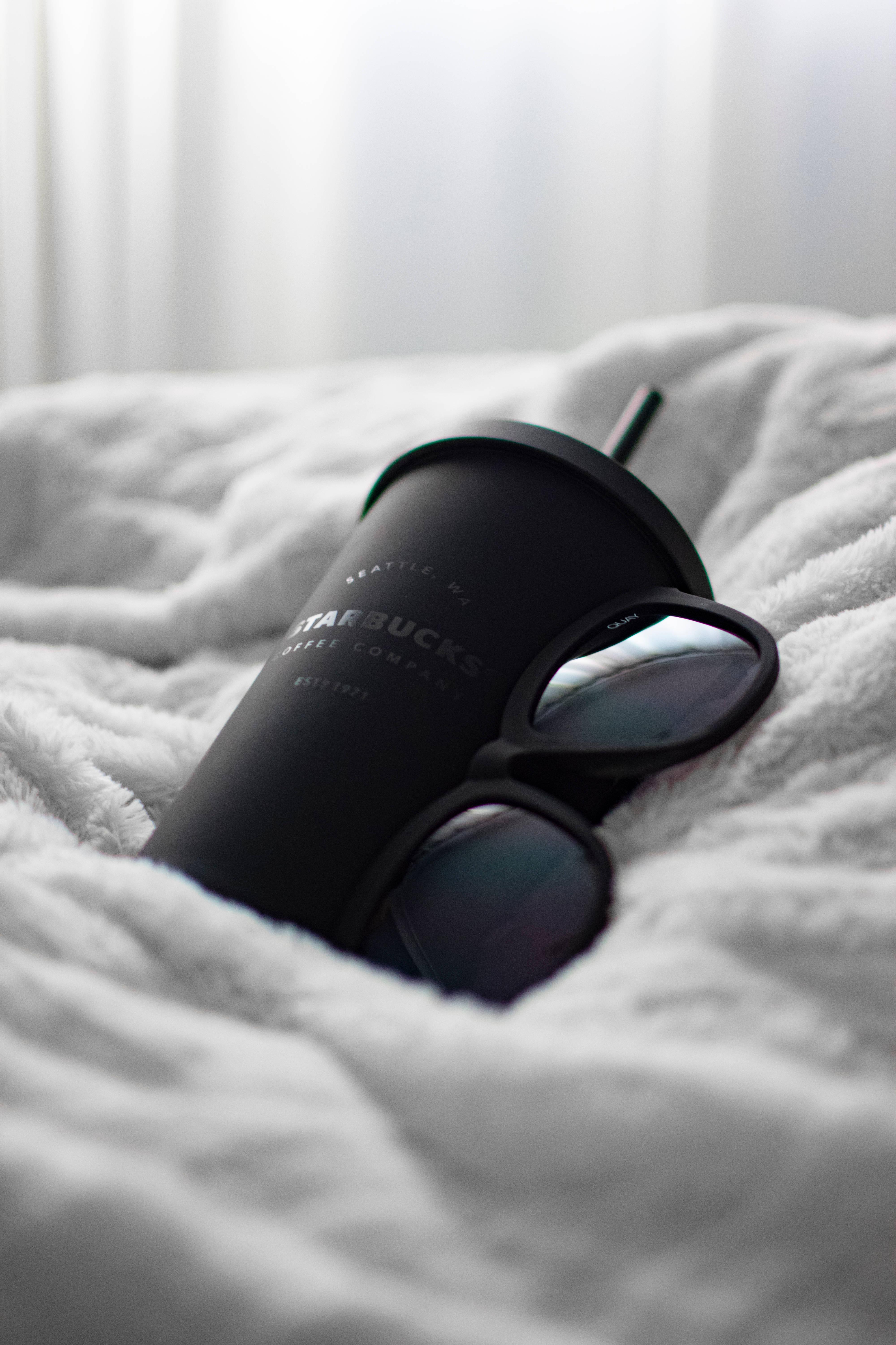 Enjoy your favorite Starbucks beverage from a chic black aesthetic tumbler! — 4000x6000 wallpaper