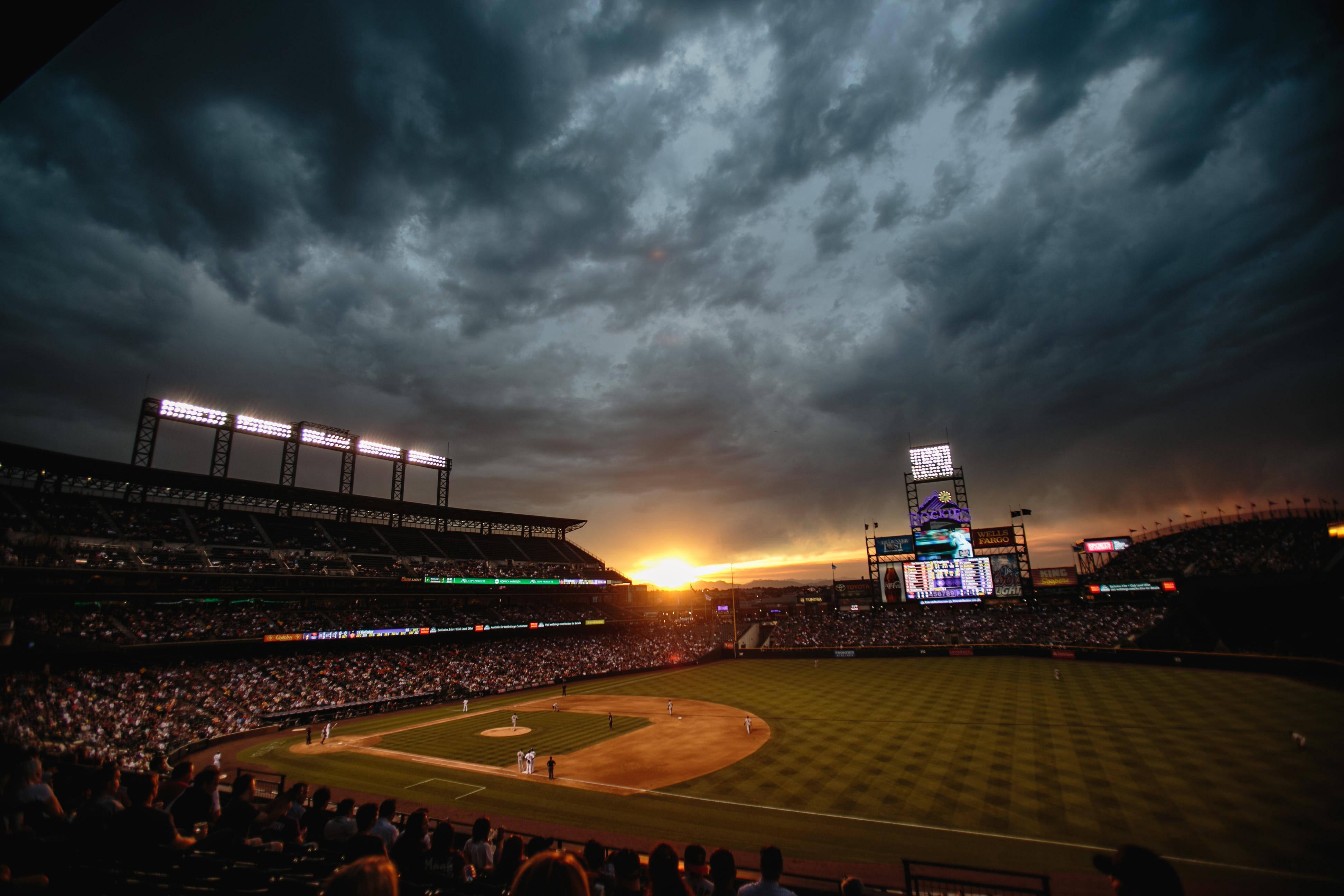 Enjoying the Quiet at the Baseball Stadium — 3888x2592 wallpaper