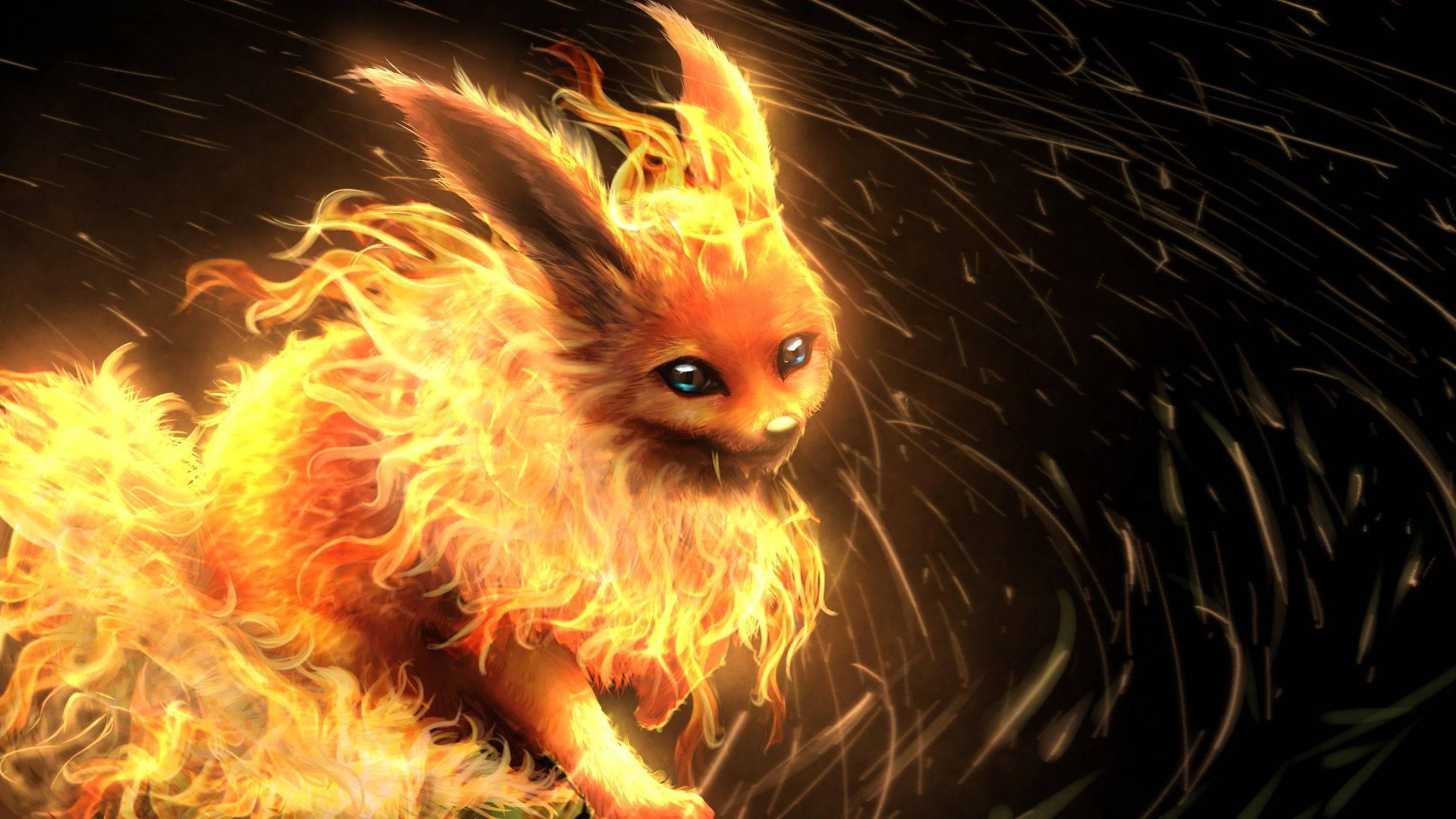 Enjoying the sun with Flareon the Fire-Type Pokemon. — 1920x1080 wallpaper