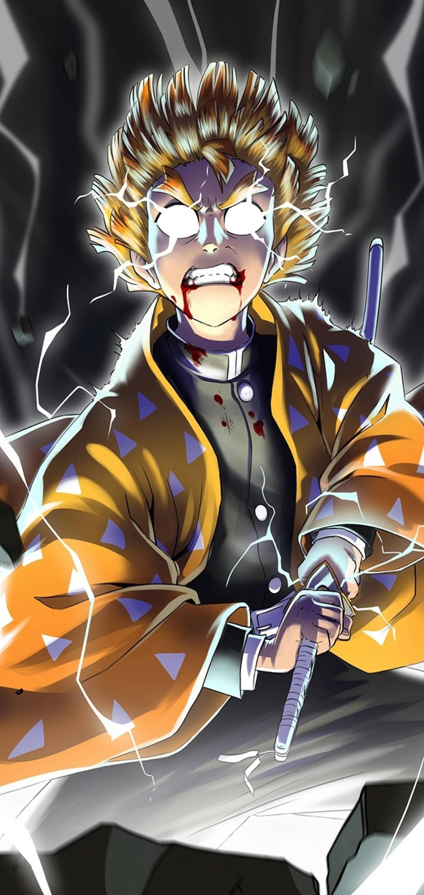 Enraged Zenitsu Demon Slayer PFP — 1440x3040 wallpaper