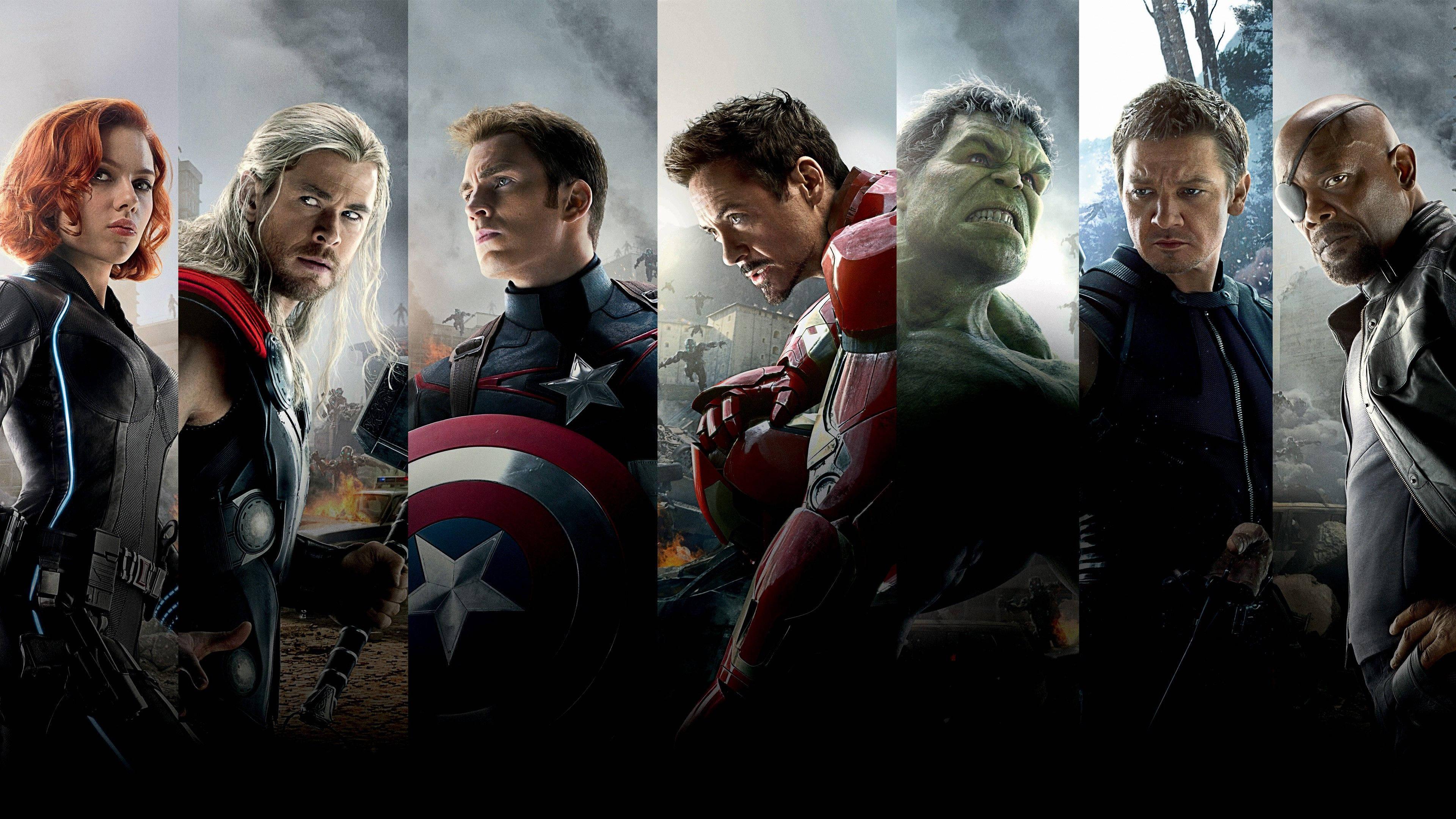 Ensemble of The Avengers in Action — 3840x2160 wallpaper