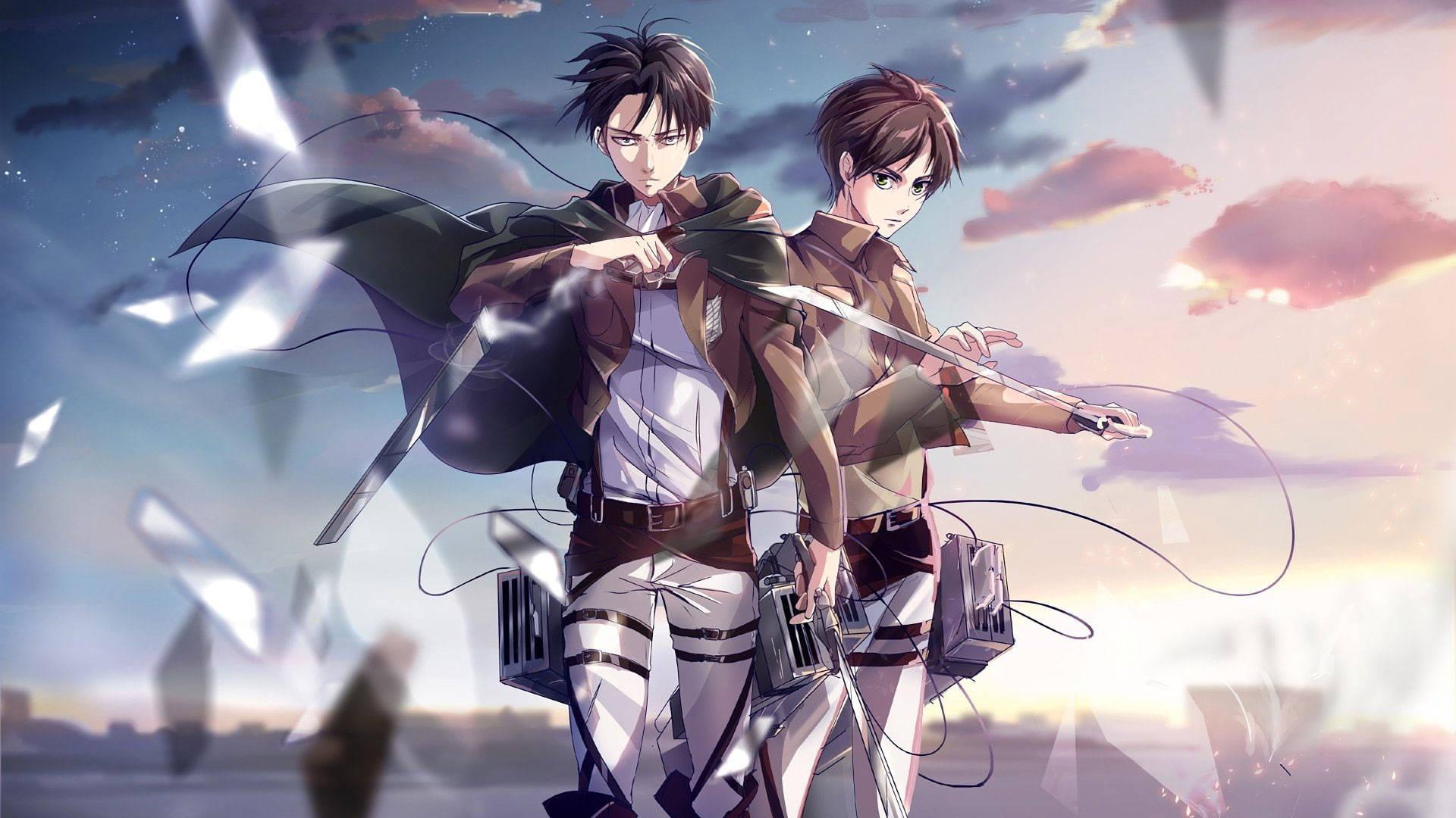 Eren Yeager And Levi Ackerman AOT — 1920x1080 wallpaper