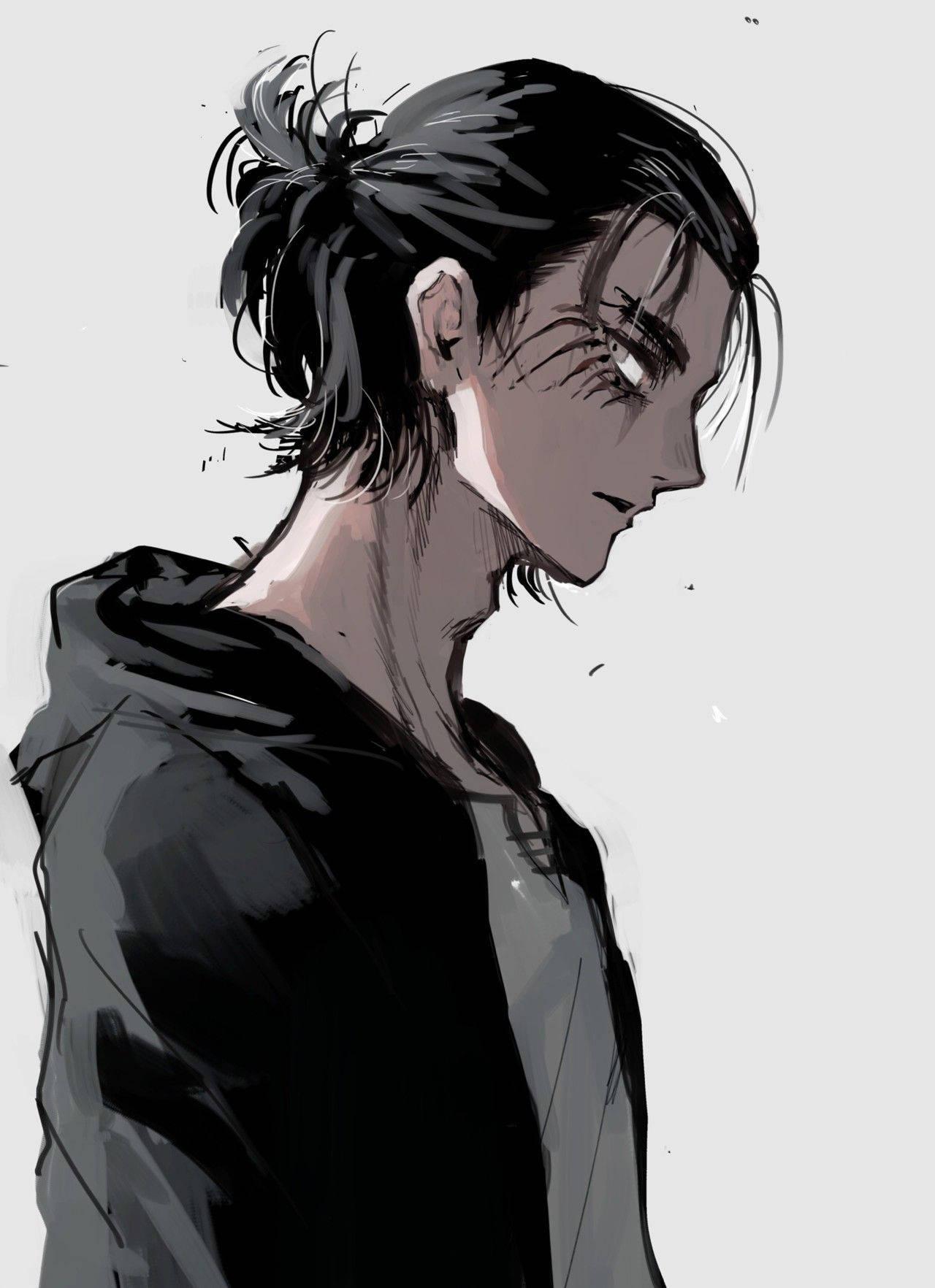 Eren Yeager Man Bun — 1280x1764 wallpaper