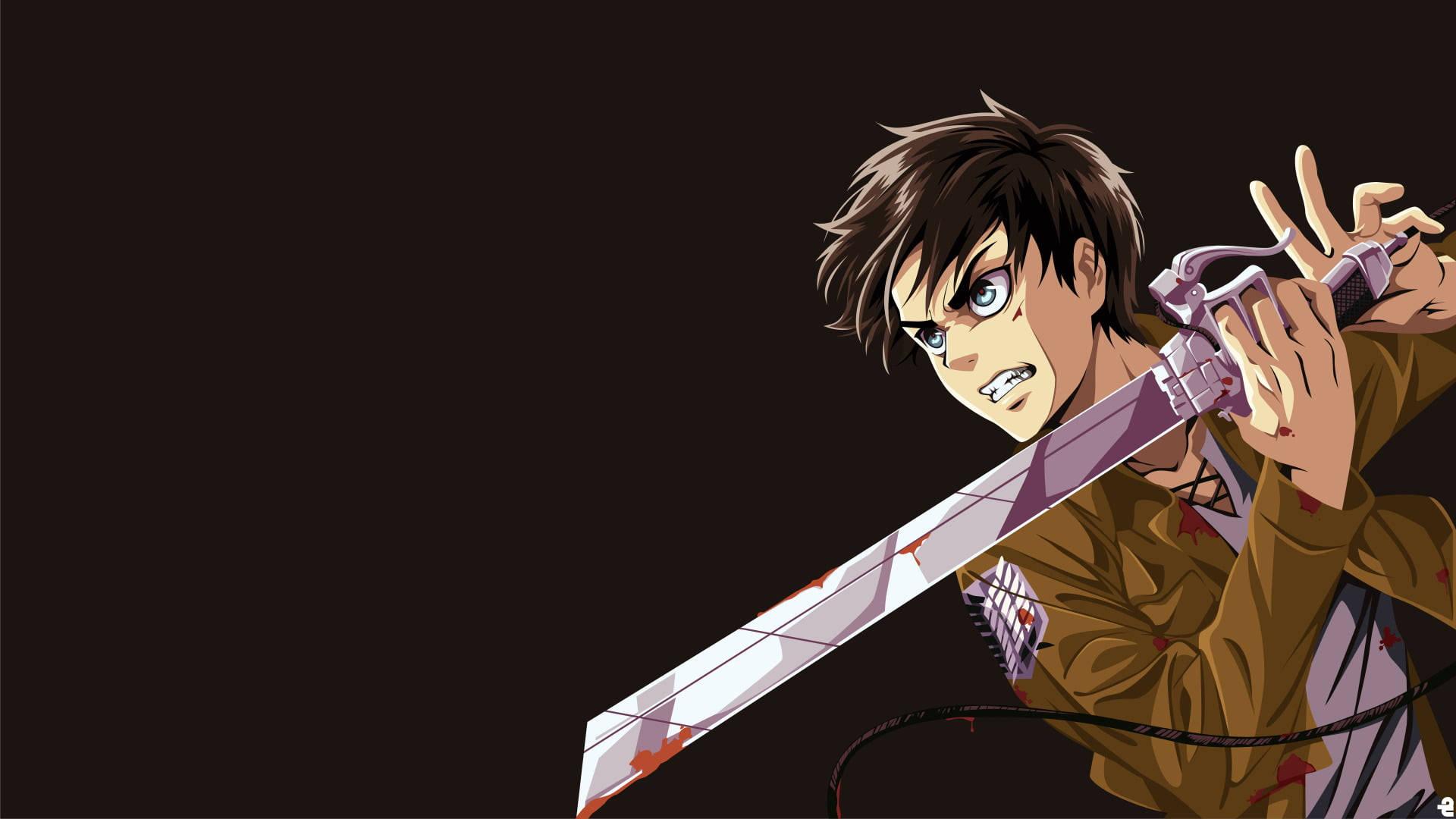 Eren Yeager Sharp Sword — 1920x1080 wallpaper