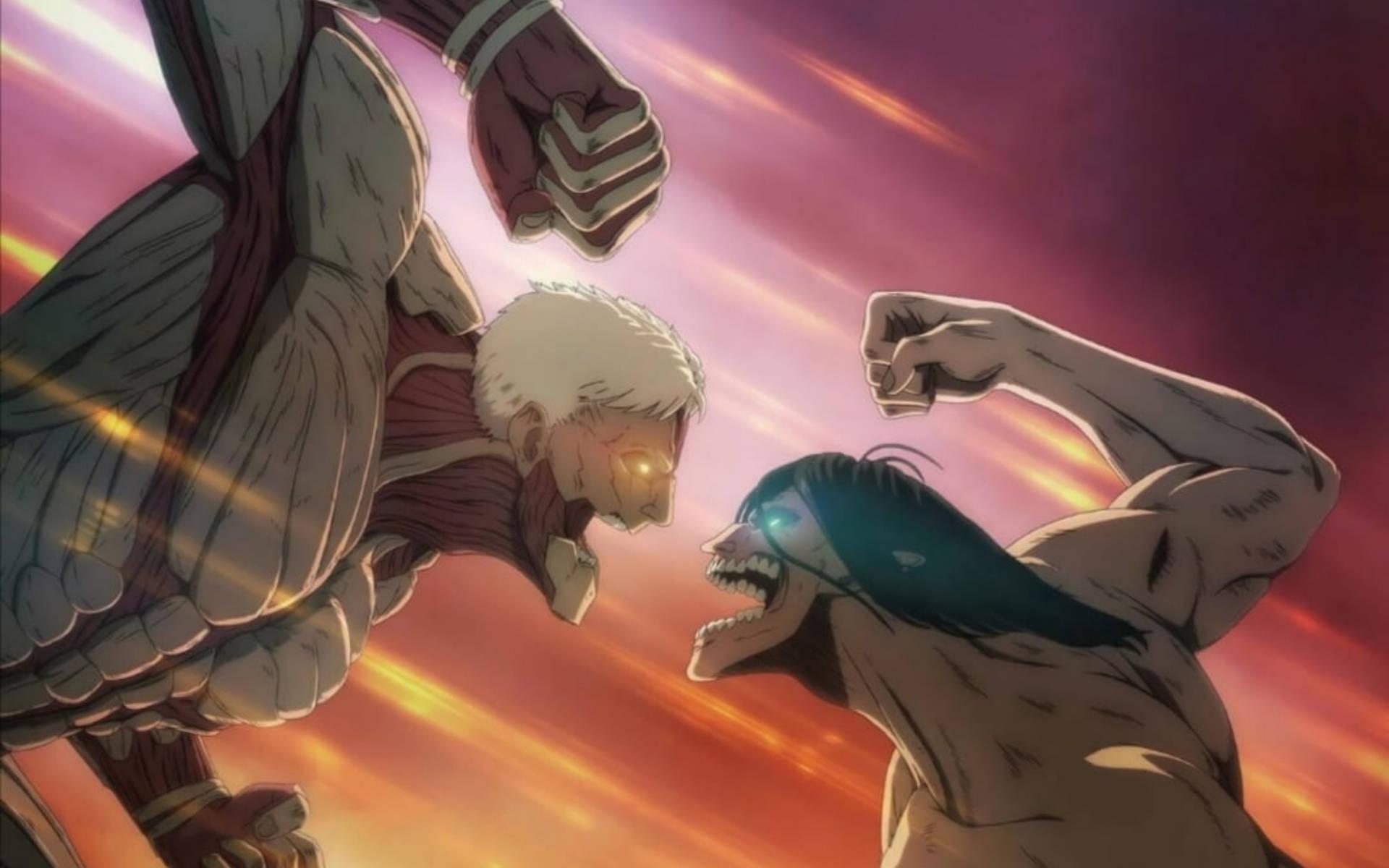 Eren Yeager Vs. Reiner Braun — 1920x1200 wallpaper