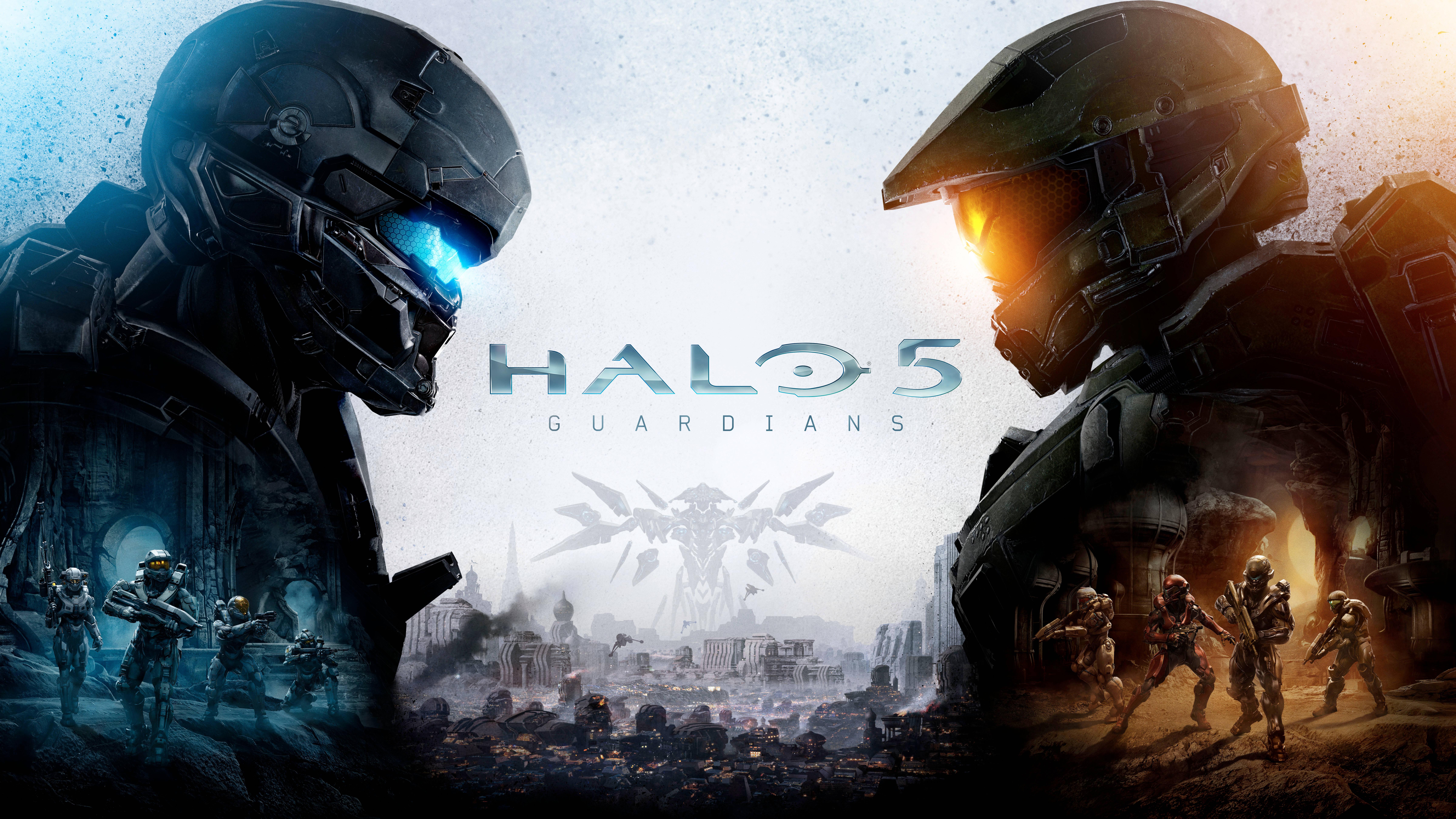 Exciting Battle Scene from Halo 5 in Stunning 4K Resolution — 9600x5400 wallpaper