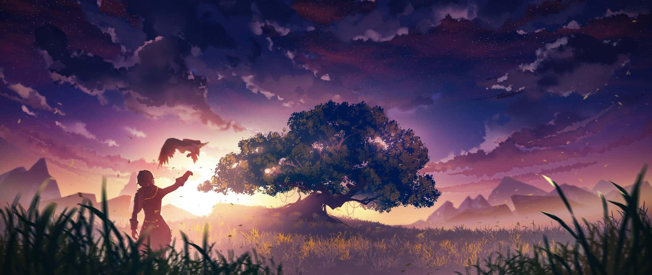 Experience the breathtaking adventure of Genshin Impact. — 2560x1080 wallpaper
