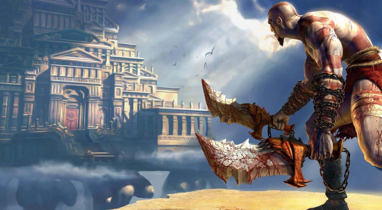 Experience the journey of Kratos and Atreus in God Of War — 1329x729 wallpaper