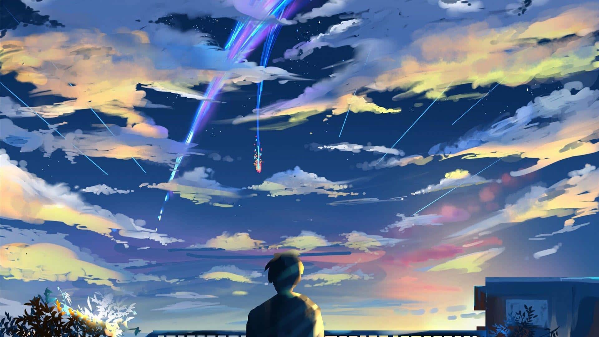 Experience the magic of Your Name with this breathtaking animation — 1920x1080 wallpaper