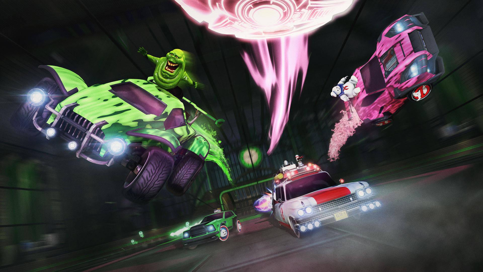 Experience the Thrill of Fast-paced Rocket League Matches withGhost-Buster Edition — 1920x1080 wallpaper