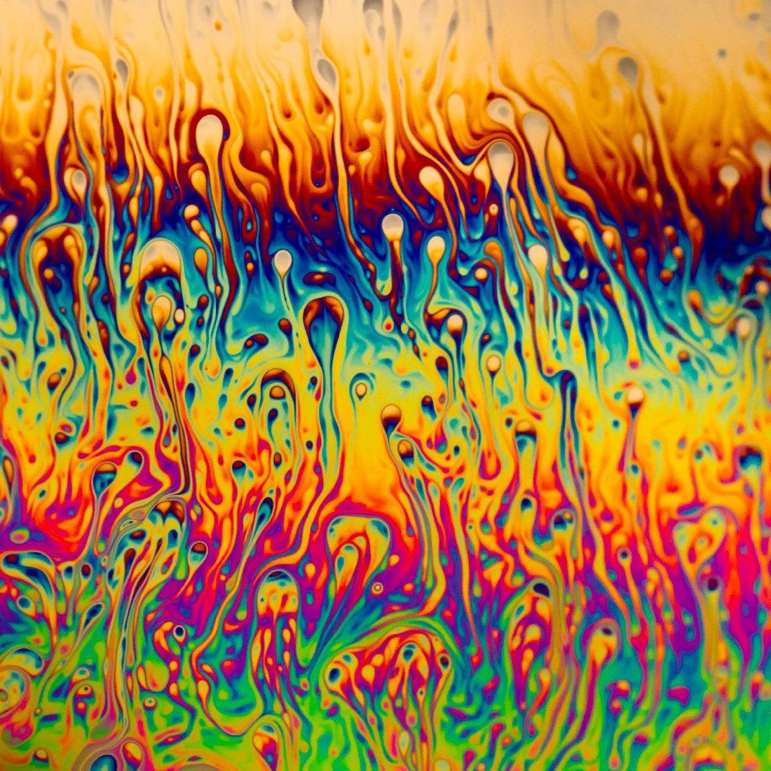 Explore a Unique Unreality with Colorful Trippy Oil — 1100x1100 wallpaper