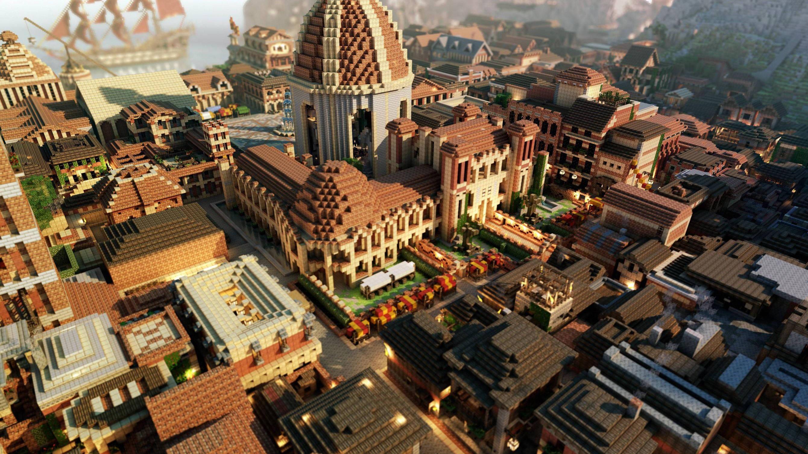Explore the mystical medieval city of Minecraft