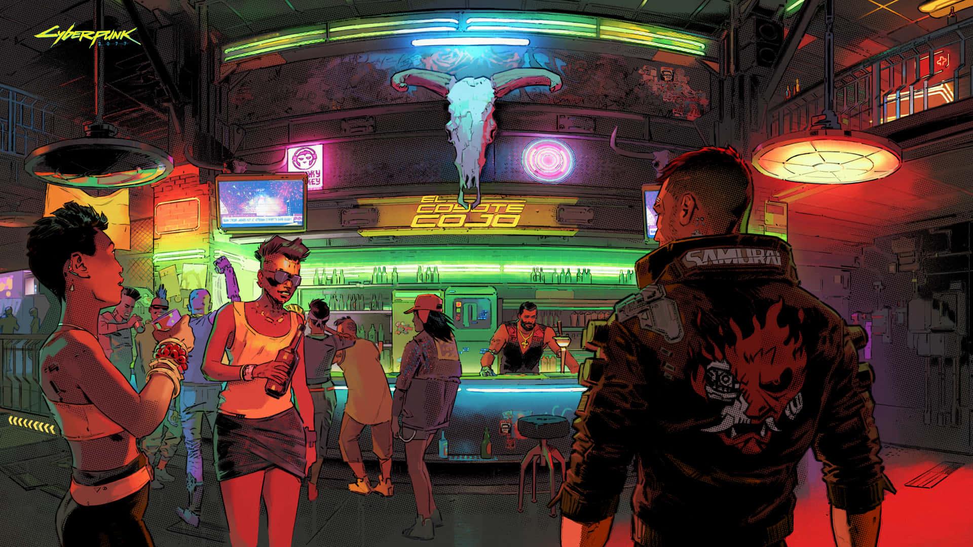 Explore the neon-drenched streets of the Cyberpunk future — 1920x1080 wallpaper
