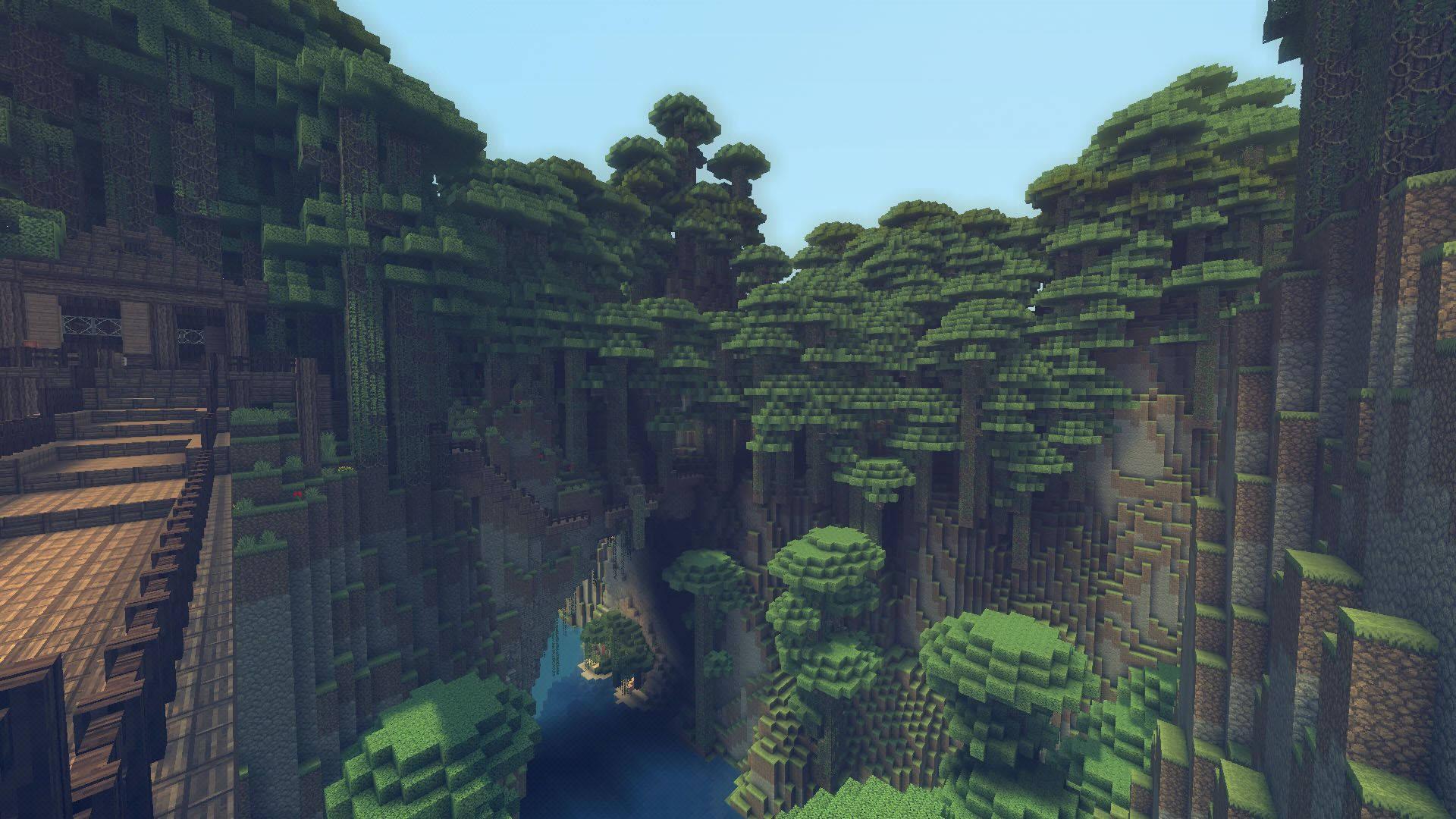 Explore through a Forest in Minecraft