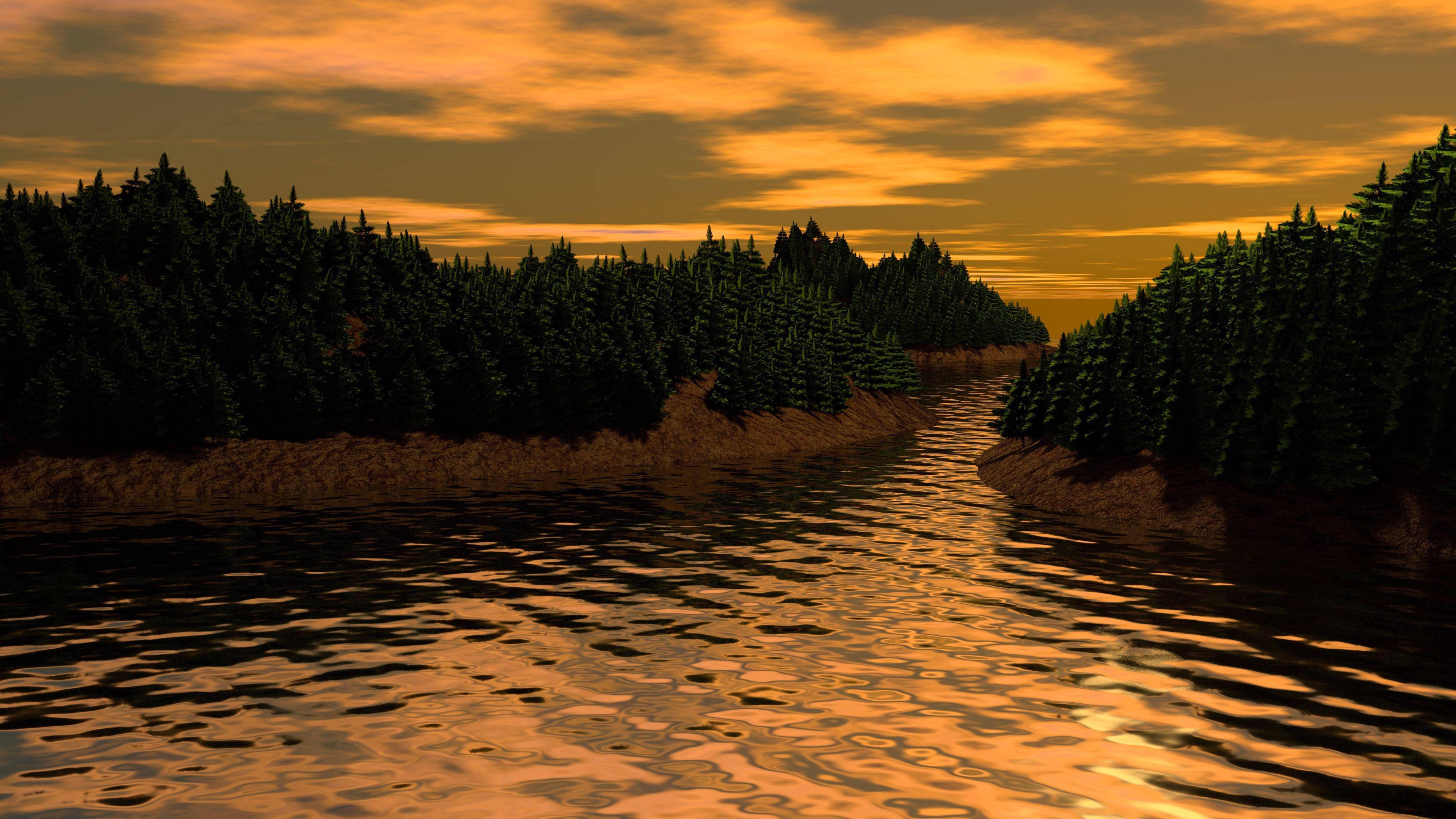 Exploring the beauty of nature in an untouched river landscape — 3840x2160 wallpaper