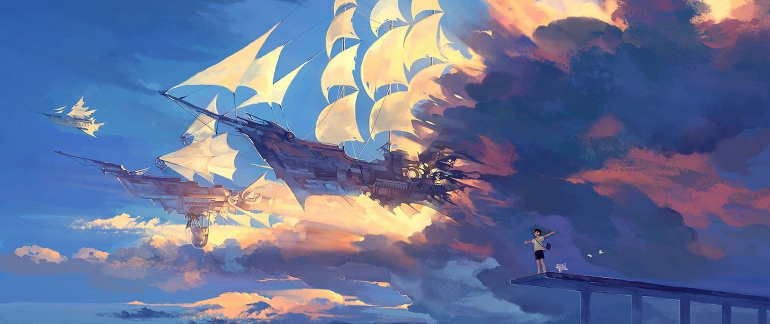 Express your Anime Aesthetic with this Captivating Wallpaper — 2560x1080 wallpaper