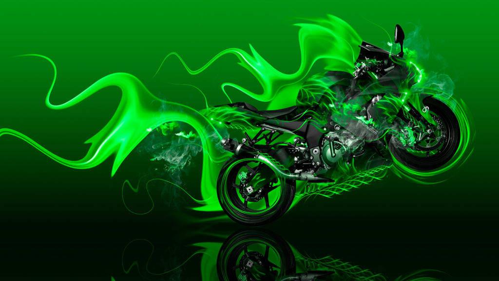 Exquisite 4K Ultra HD image of a modern racing bike with a vibrant city backdrop. — 1024x576 wallpaper