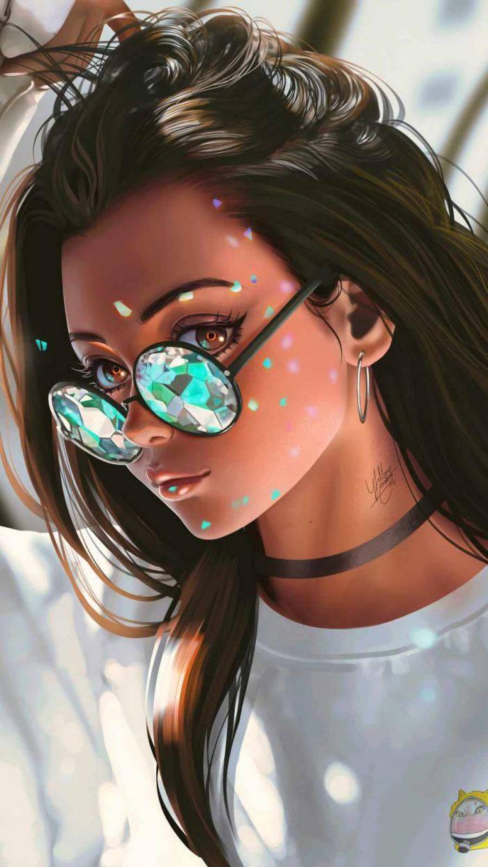 Fair Skinned Cool Girl Cartoon — 700x1244 wallpaper