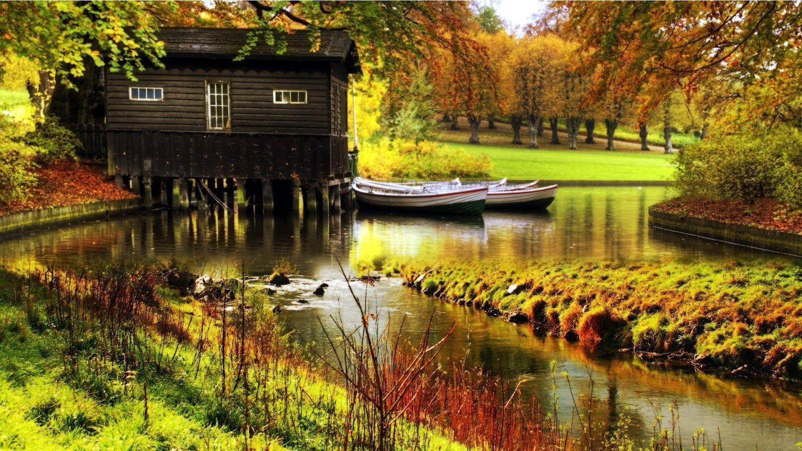 Fall Creek Canal Full Desktop Screen Hd — 1600x900 wallpaper