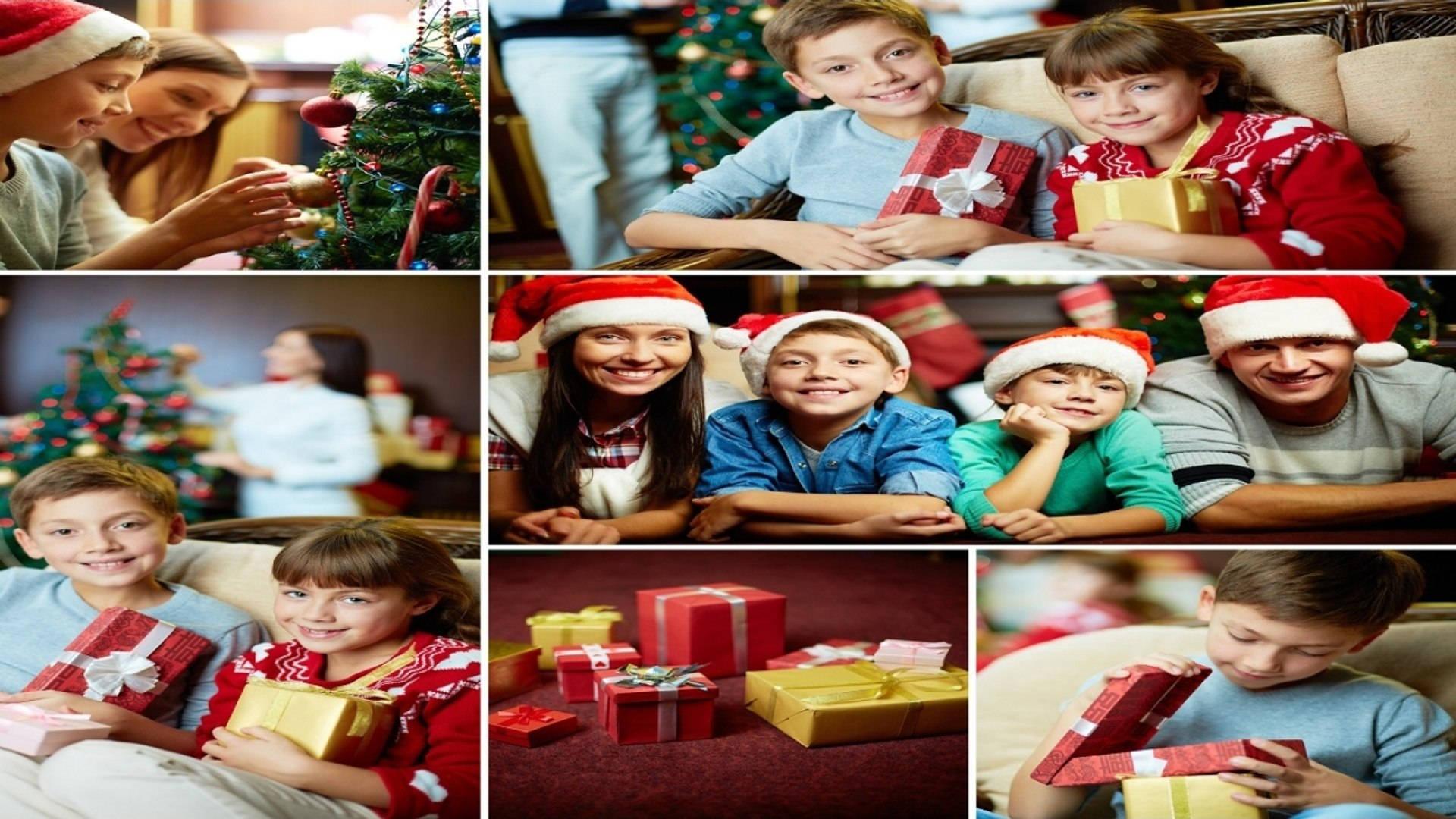 Family Christmas Collage — 1920x1080 wallpaper