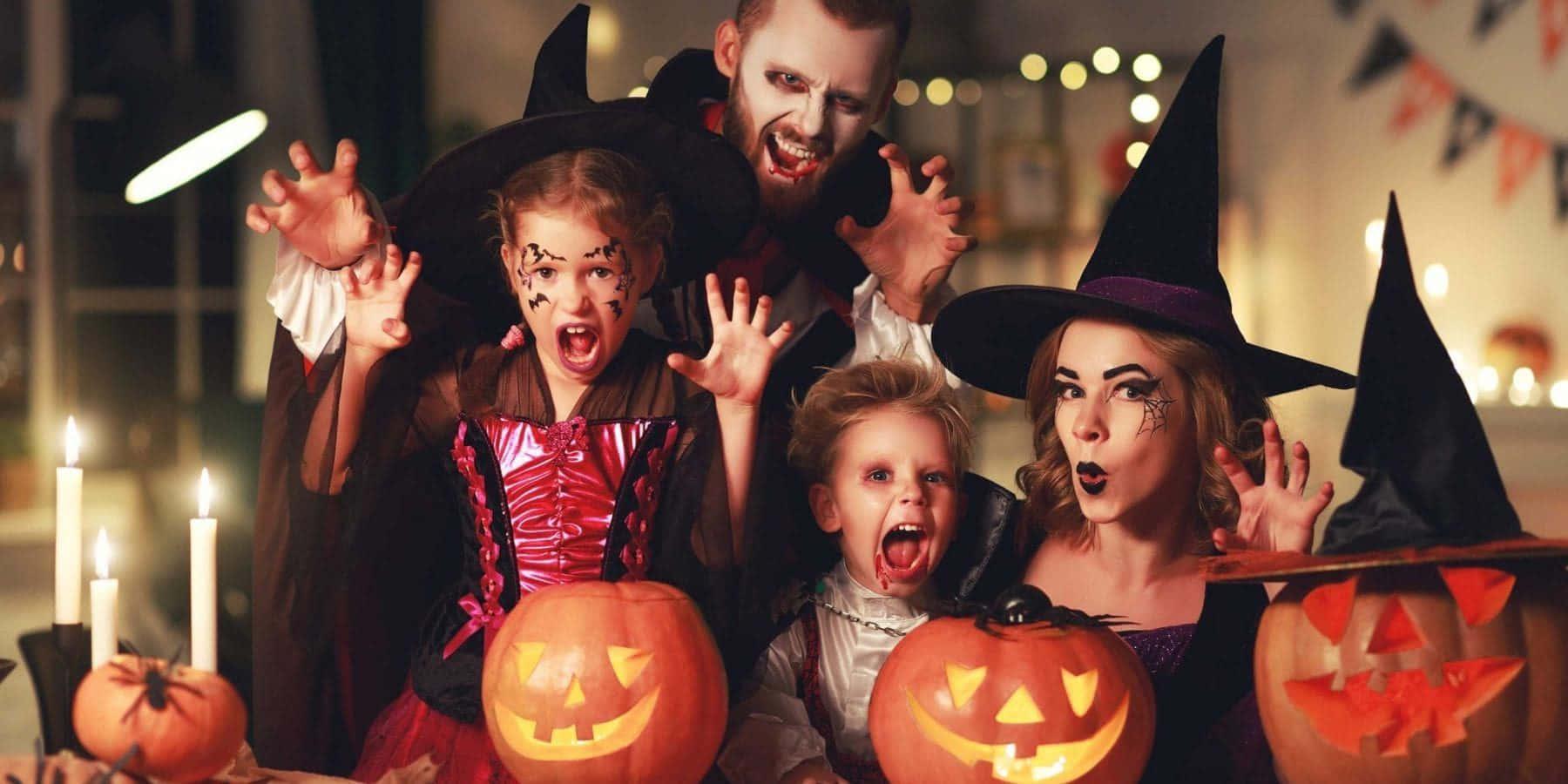 Family Halloween Pictures — 1800x900 wallpaper