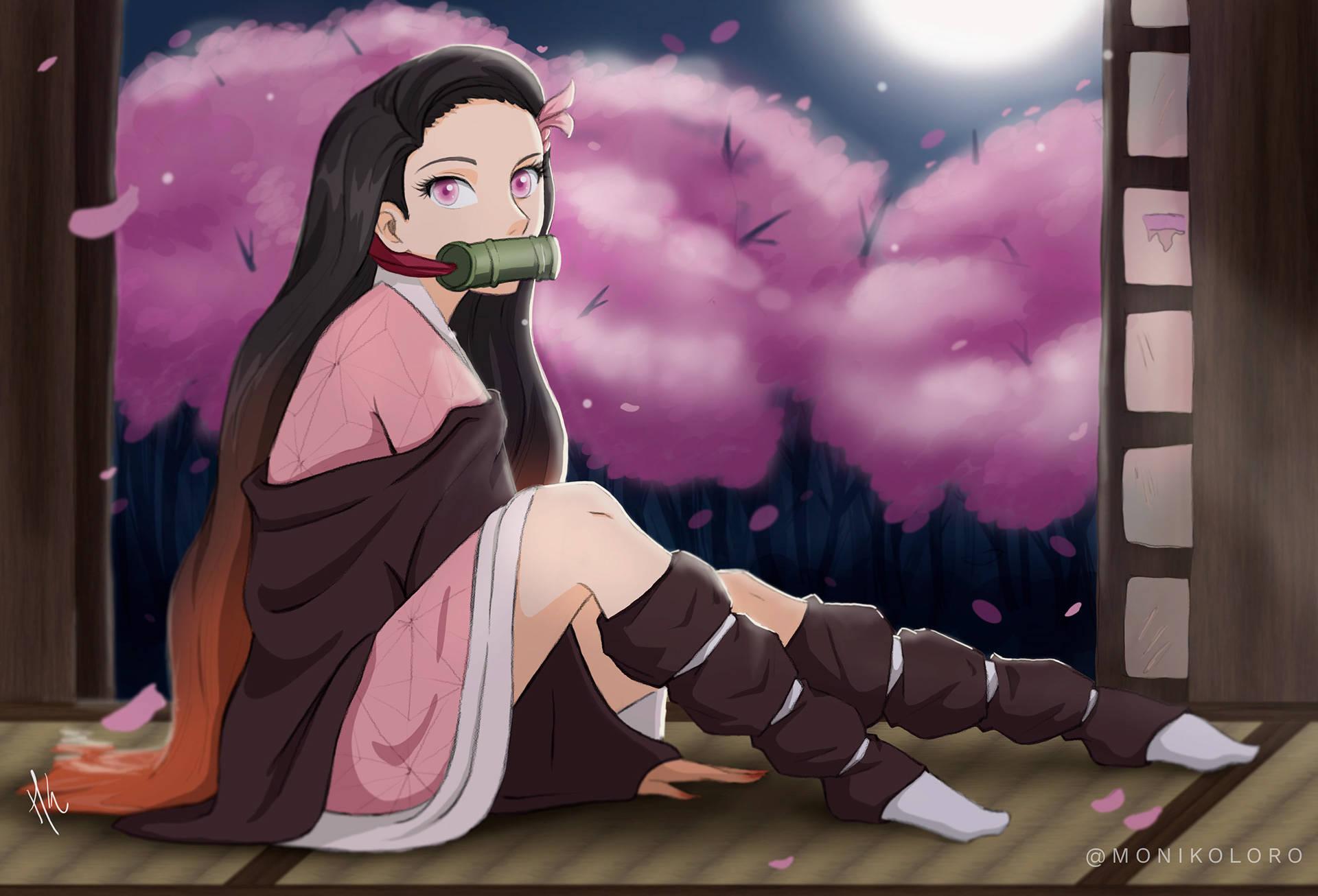 Fan Art Illustration Of Demon Slayer Nezuko — 1920x1306 wallpaper