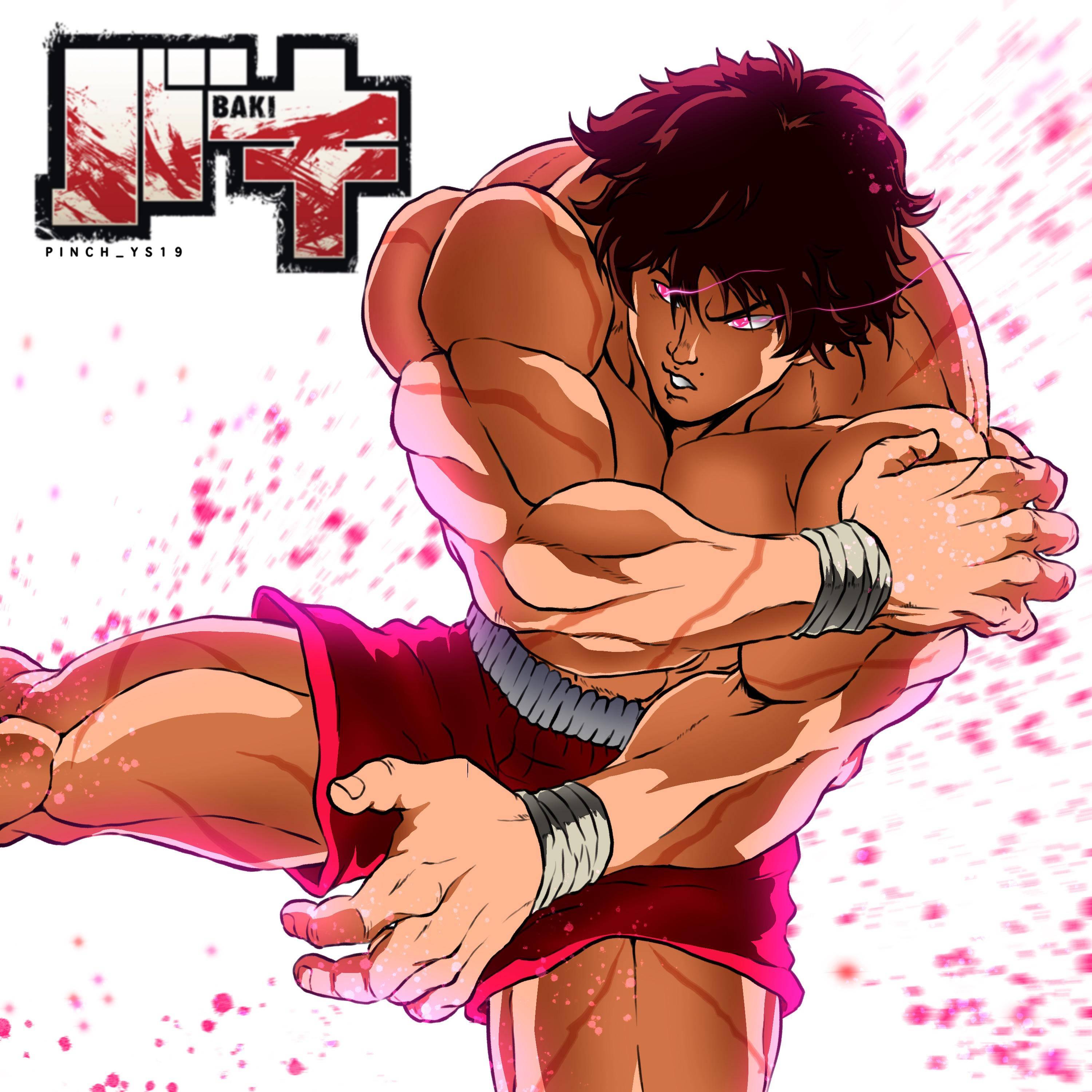 Fearless Baki Hanma Poster — 3000x3000 wallpaper