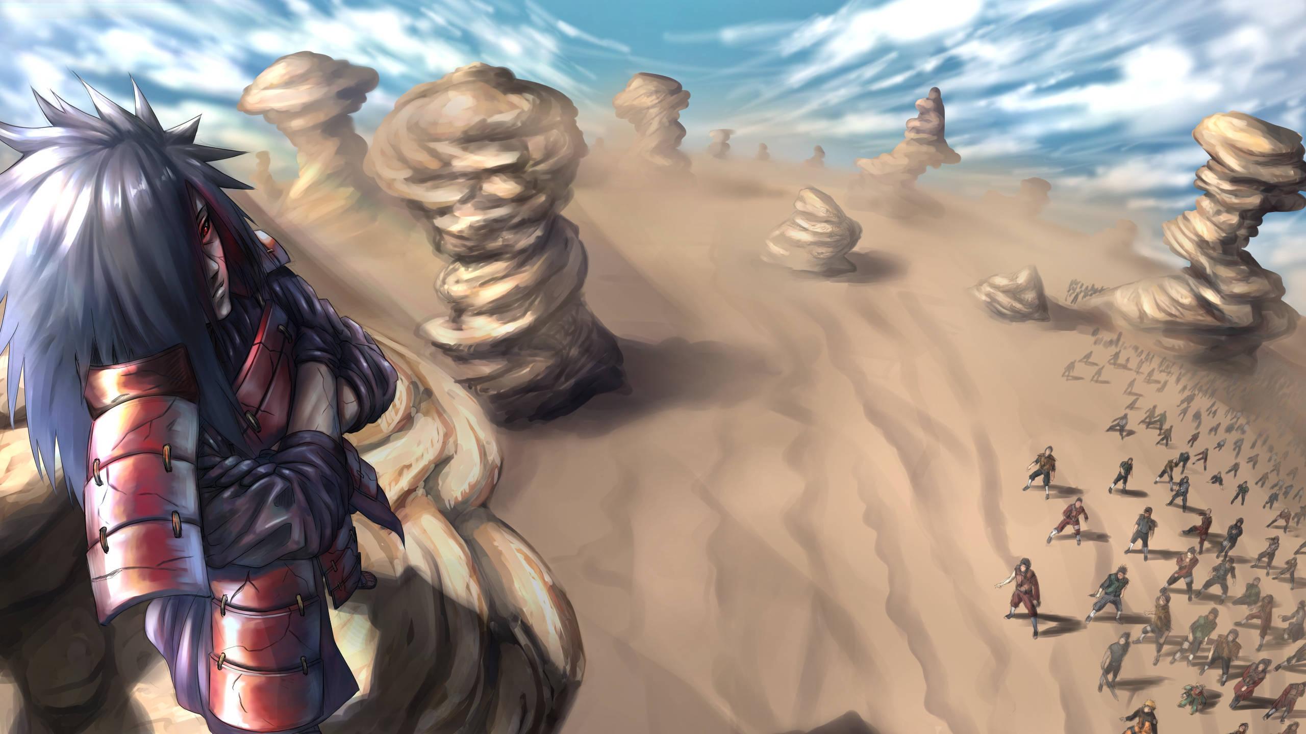 Fearless Hero - Madara facing a Ninja Army — 2560x1440 wallpaper
