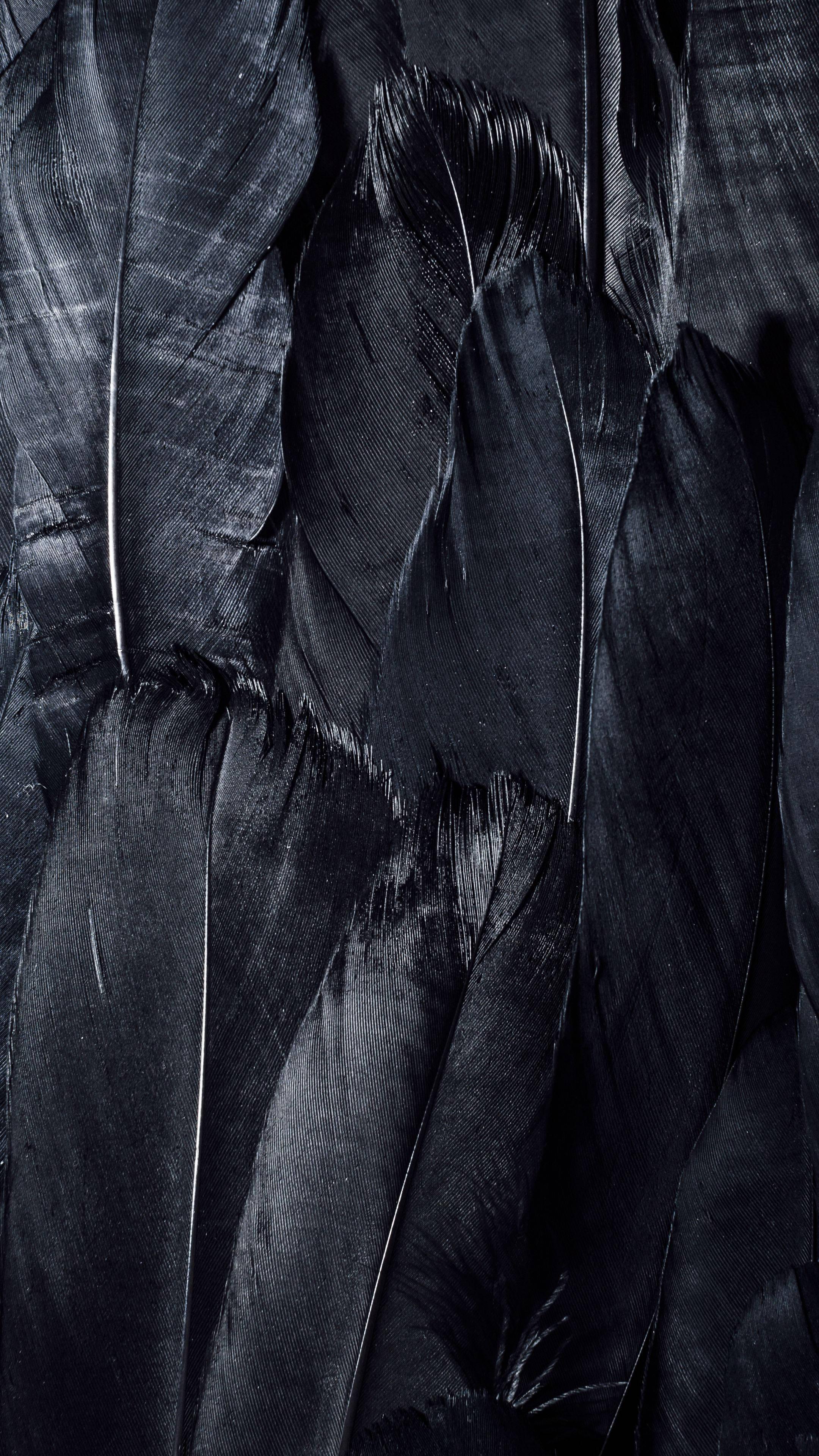 Feathers 4K Ultra HD Dark Phone — 2160x3840 wallpaper