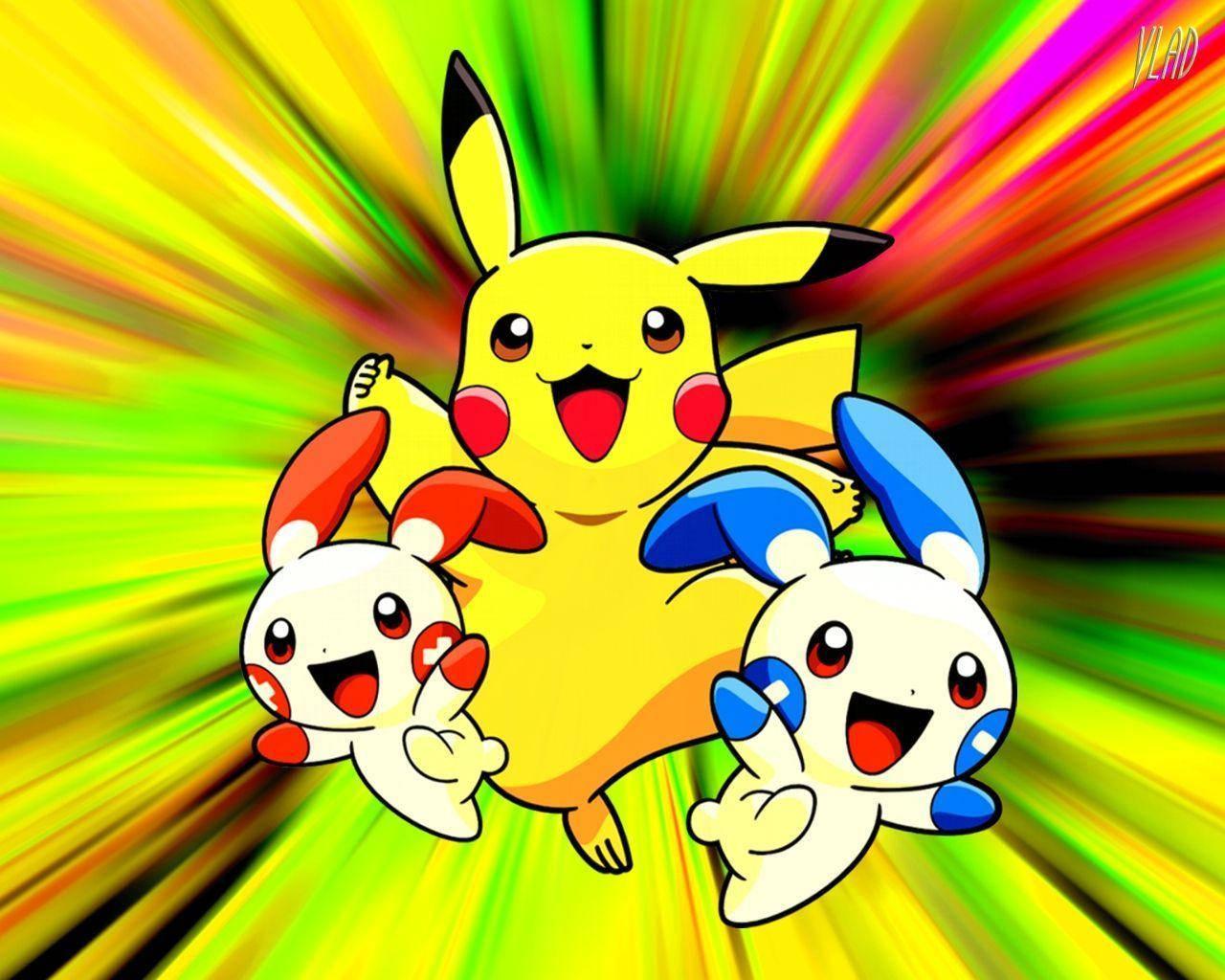 Feel the Love of the Pikachu Family! — 1280x1024 wallpaper