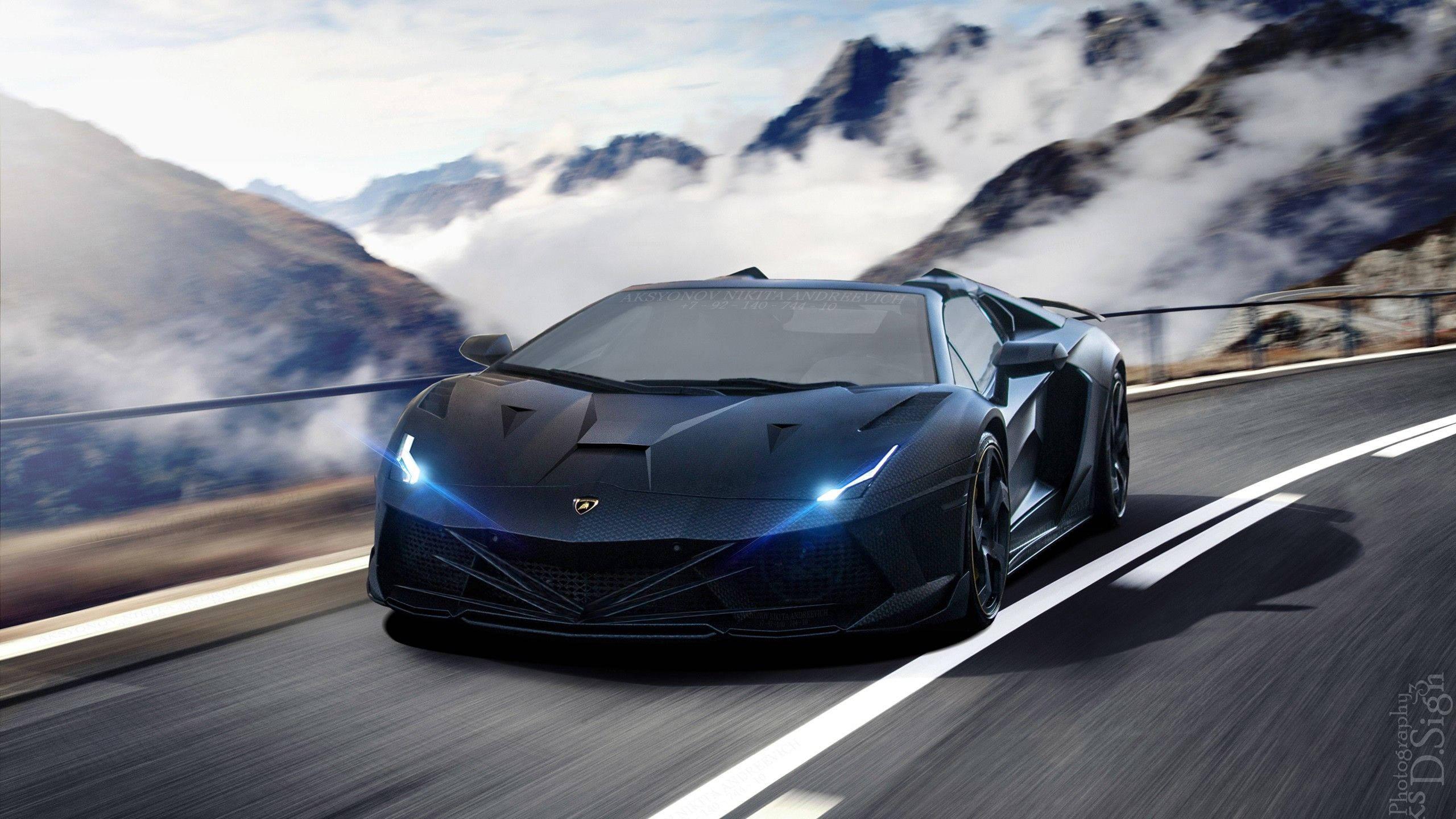 Feel the power of an unreal Lamborghini Aventador — 2560x1440 wallpaper