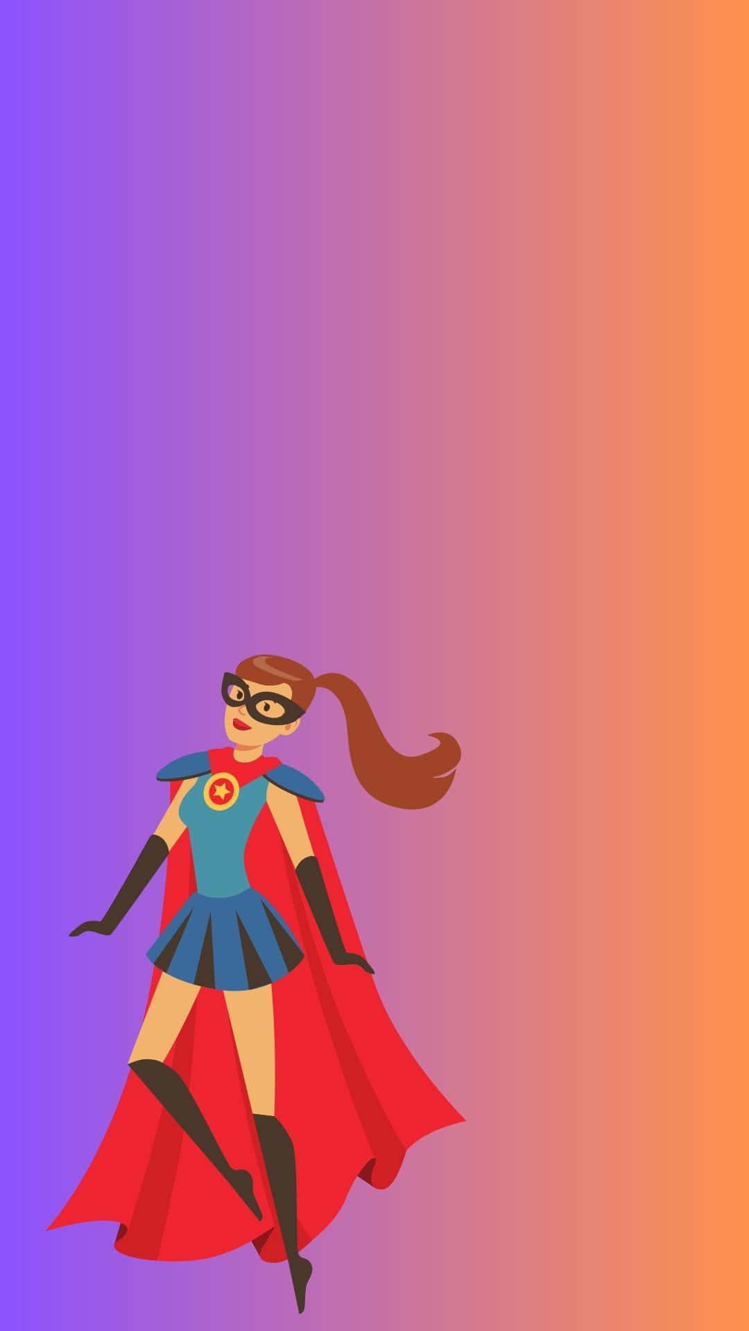 Female Superhero In Skirt Background — 1080x1920 wallpaper