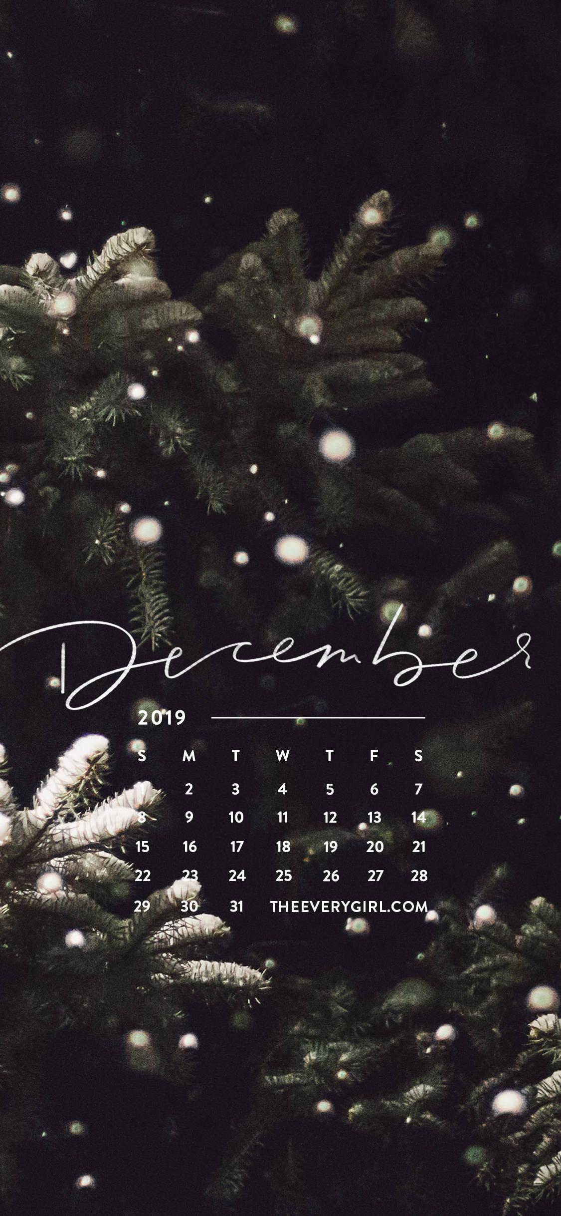 Festive Minimalist December Christmas iPhone Wallpaper — 1125x2436 wallpaper