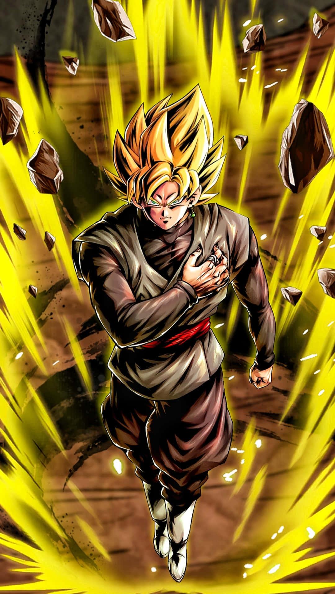 Fierce Goku Black Unleashing his True Power — 1080x1910 wallpaper