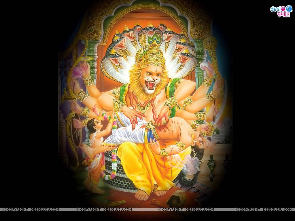 Fierce Lord Narasimha — 1024x768 wallpaper