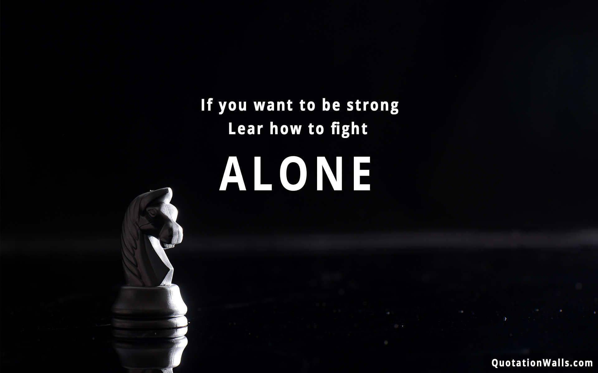 Fighting Alone Motivational Quote — 1920x1200 wallpaper