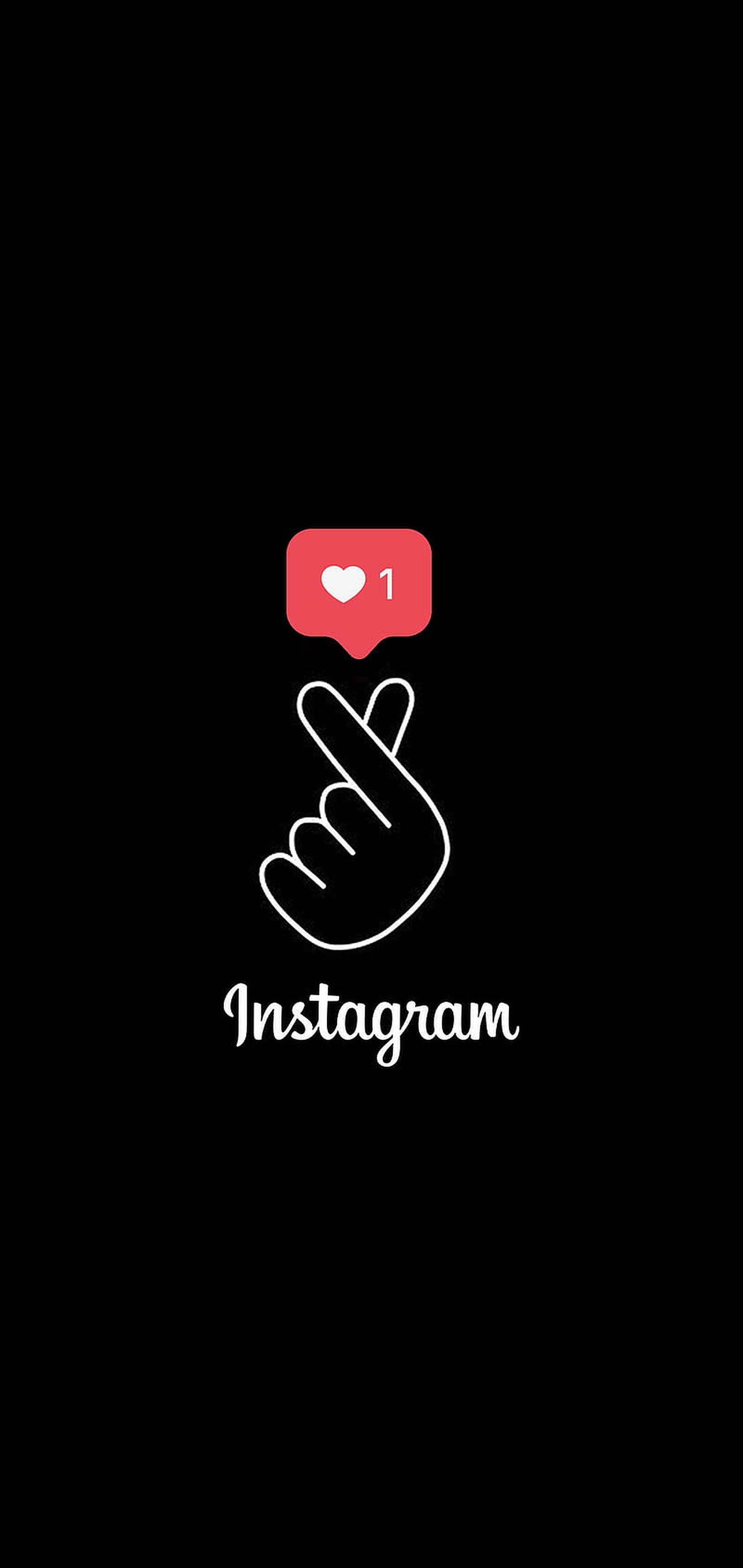 Finger Heart Instagram Art — 1600x3378 wallpaper