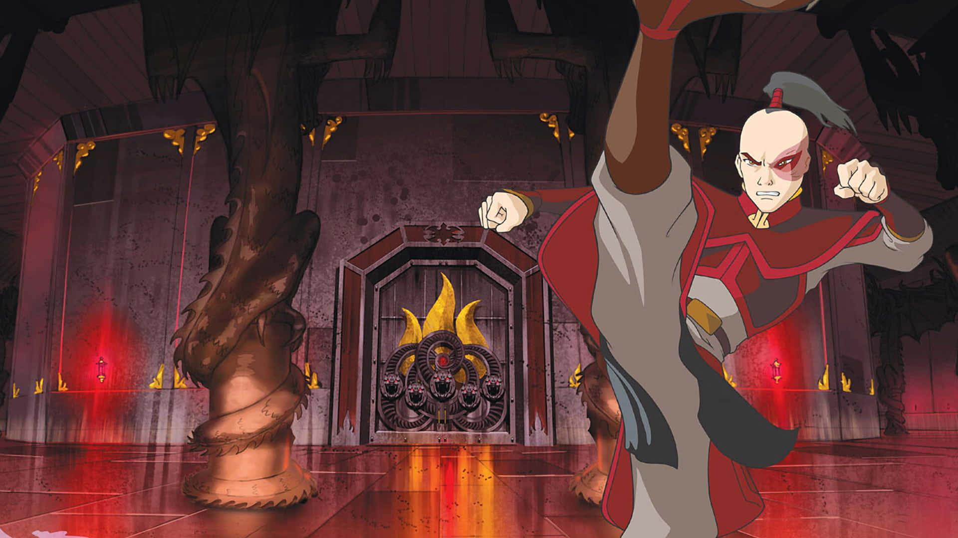 Fire lord Ozai breathing fire — 1920x1080 wallpaper