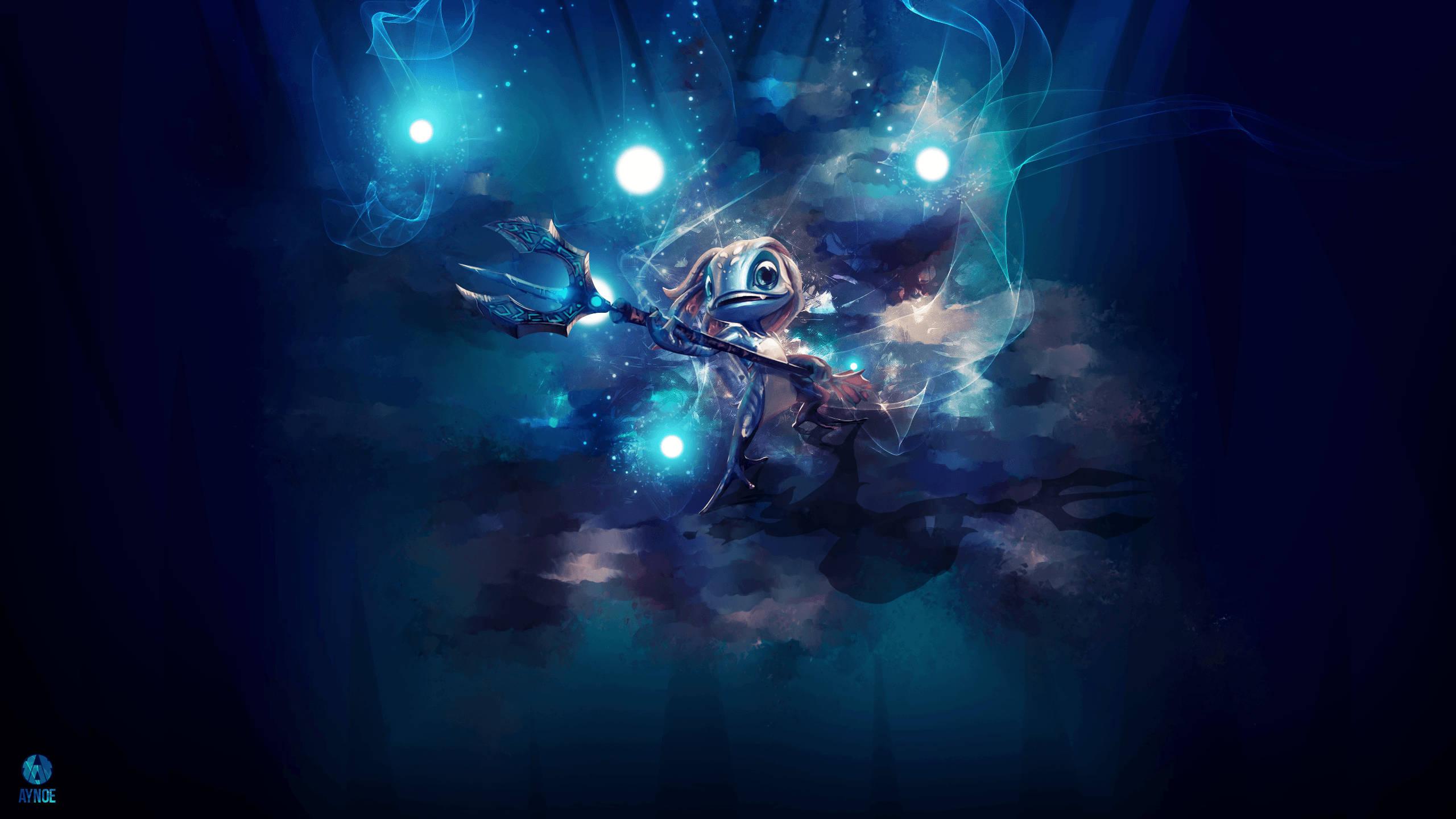 Fizz patrols the depths of league of legends. — 2560x1440 wallpaper