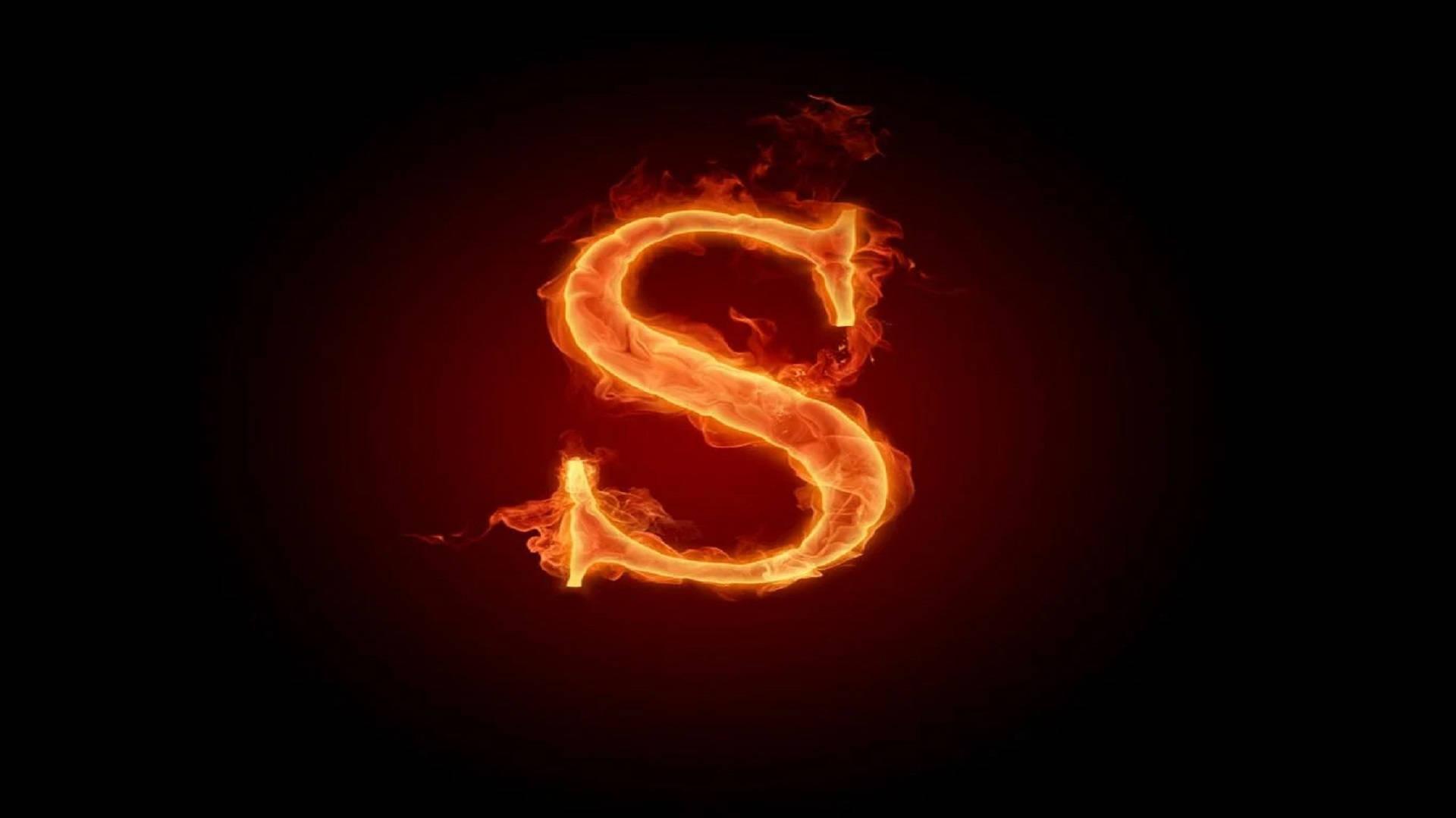 Flaming Letter S — 1920x1079 wallpaper