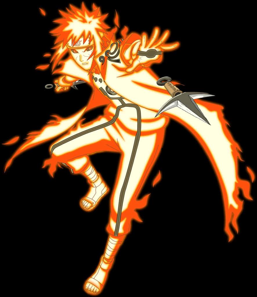 Flaming_ Anime_ Character_ Art — 886x1021 wallpaper
