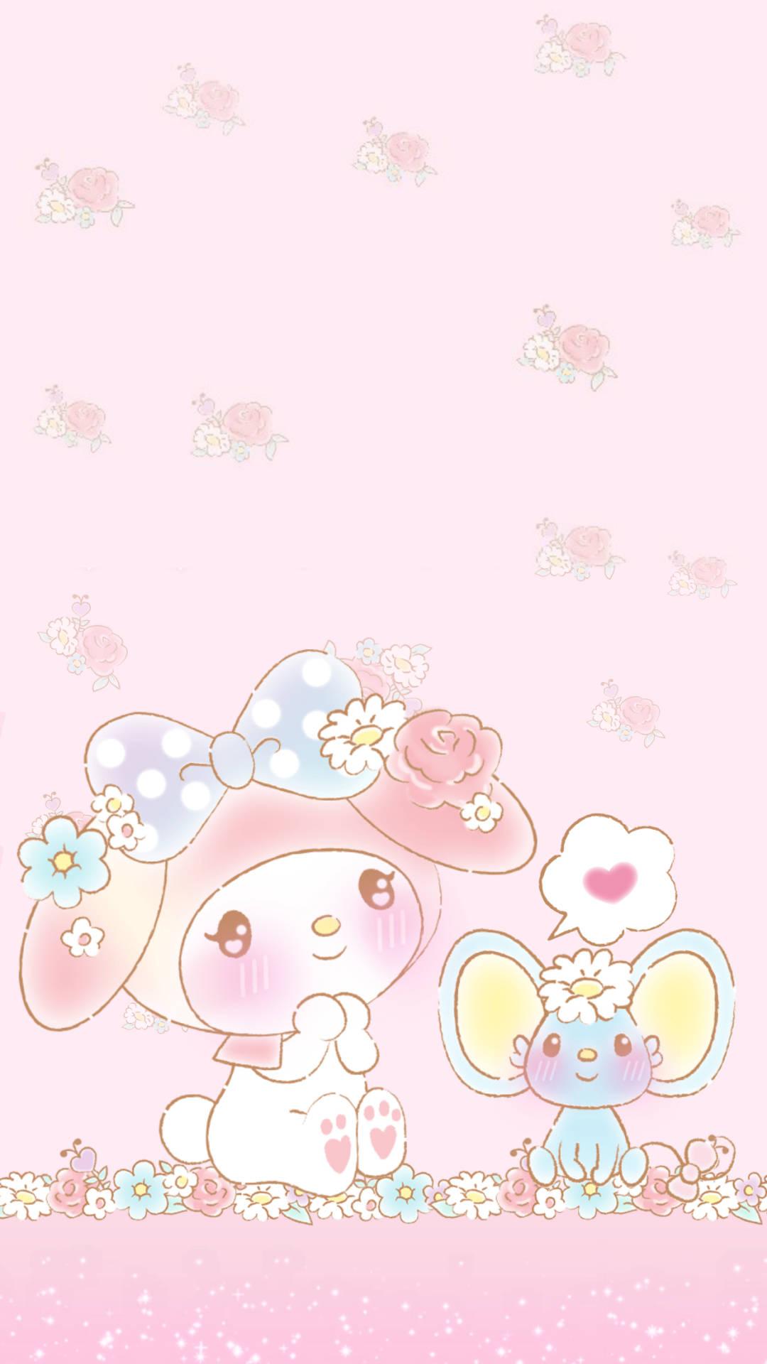 Flat Mouse And My Melody — 1080x1920 wallpaper