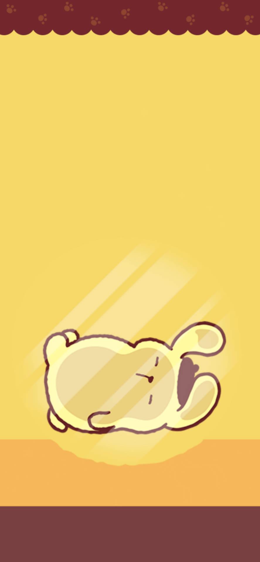 Floating Pompompurin — 887x1920 wallpaper