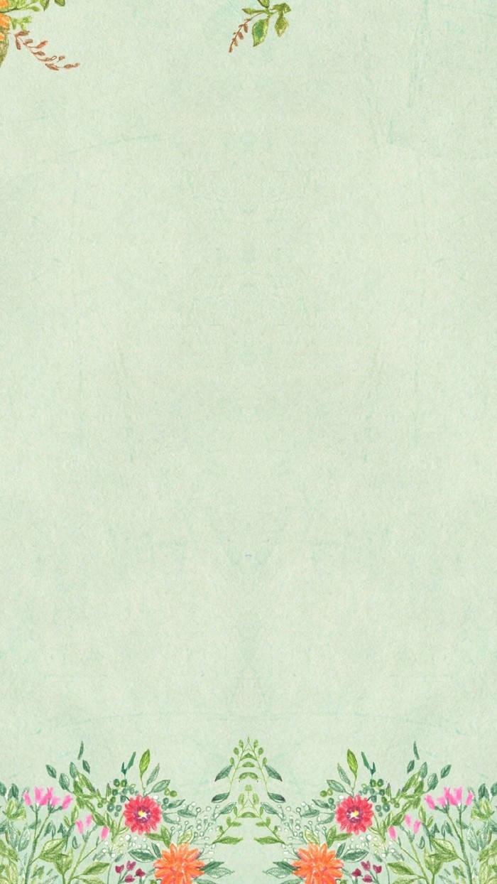 Floral Mint Green WhatsApp Chat — 700x1244 wallpaper