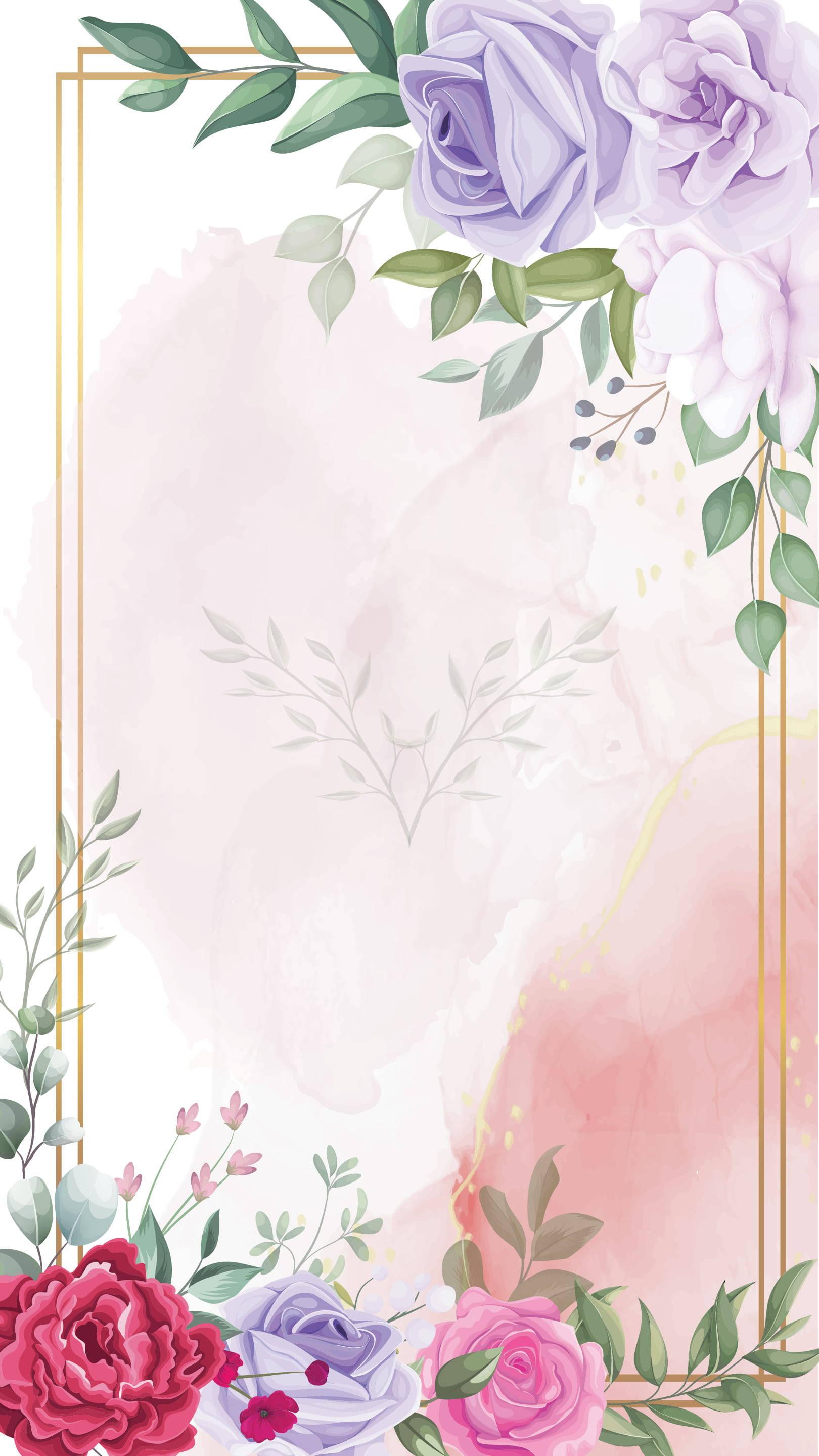 Flower Mobile Aesthetic Frame — 1620x2880 wallpaper