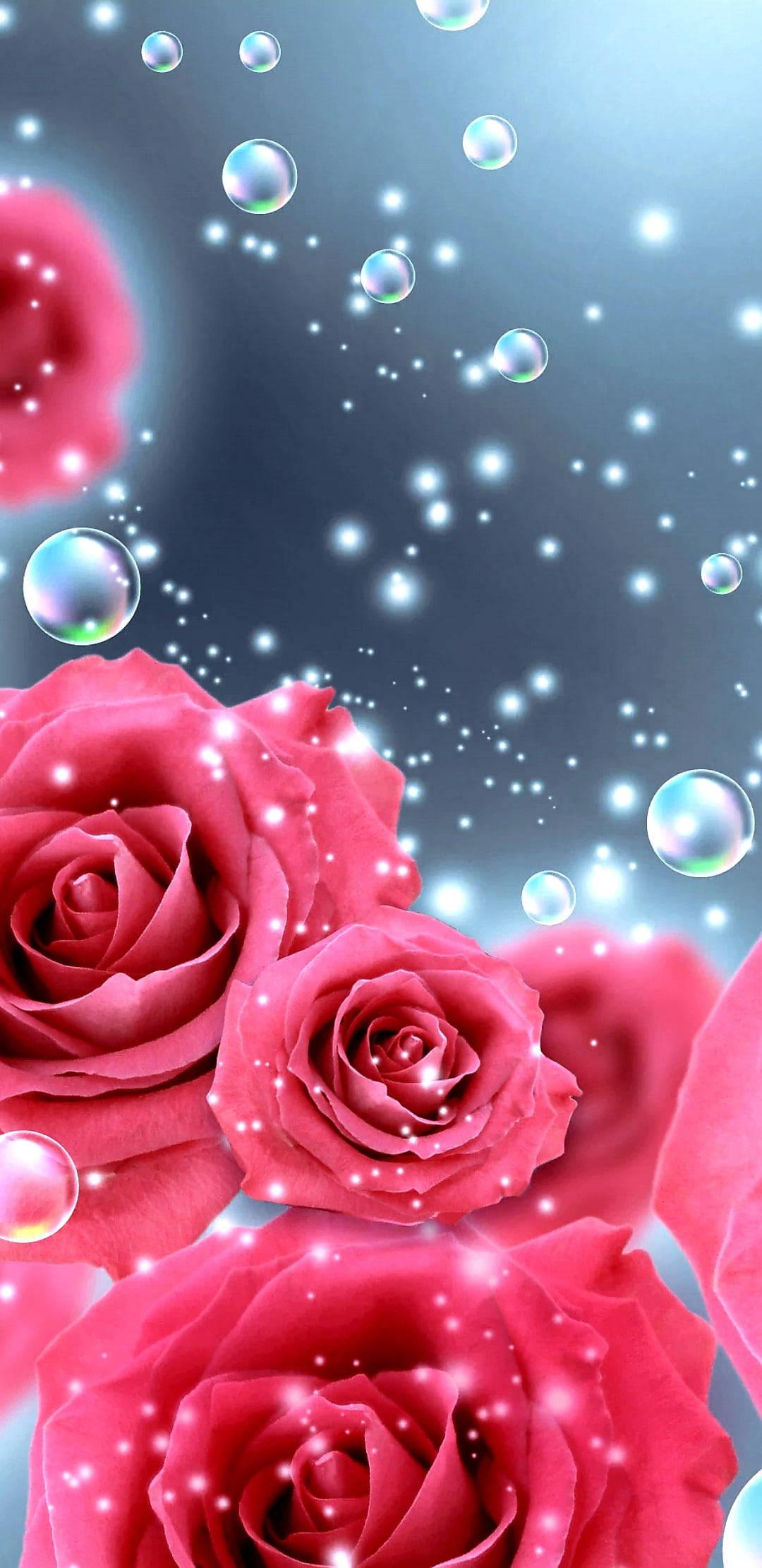 Flower Mobile Bubbles — 1080x2220 wallpaper