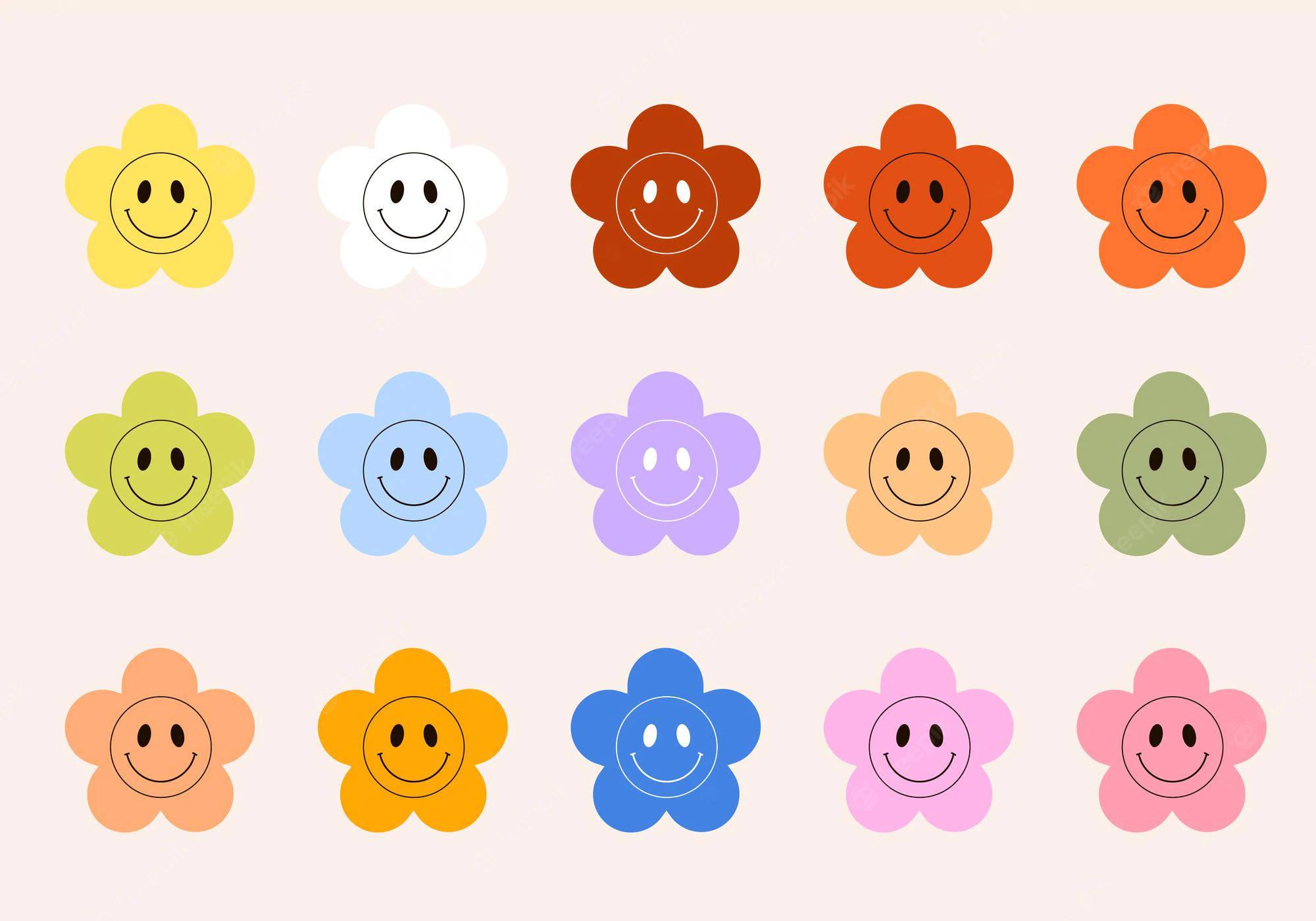 Flower Preppy Smiley Faces — 2000x1400 wallpaper