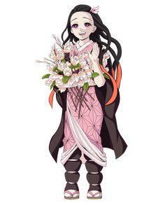 Flowers Demon Slayer Nezuko — 236x293 wallpaper