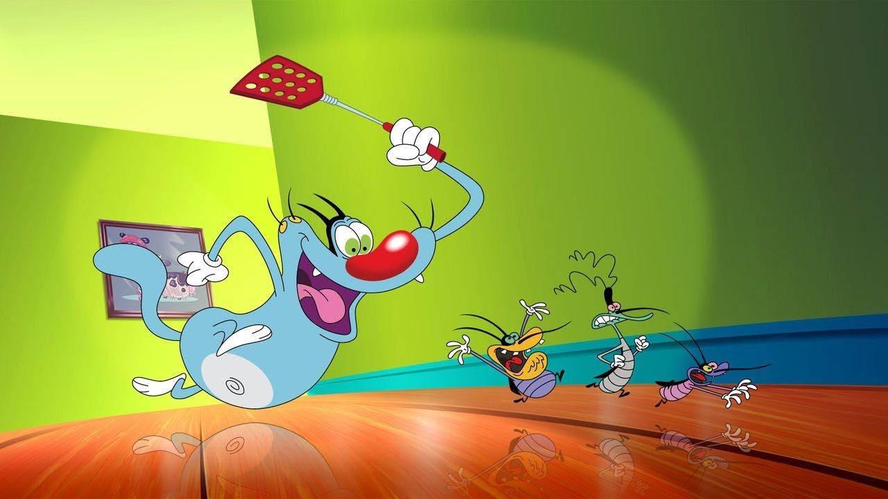 Fly Swatter Oggy And The Cockroaches — 1280x720 wallpaper
